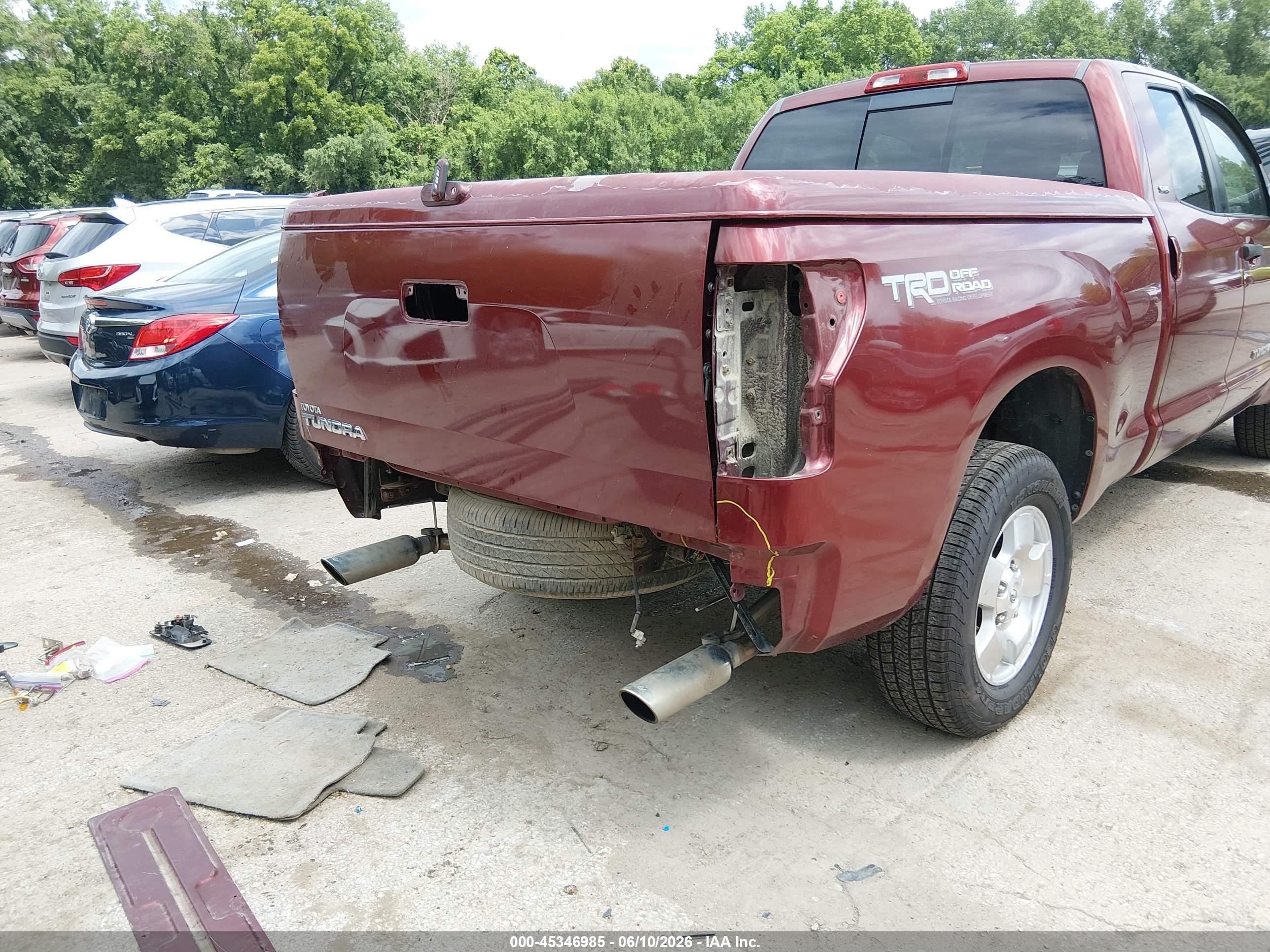 2007 Toyota Tundra Sr5 V8 Maroon vin: 5TFRV54107X012871