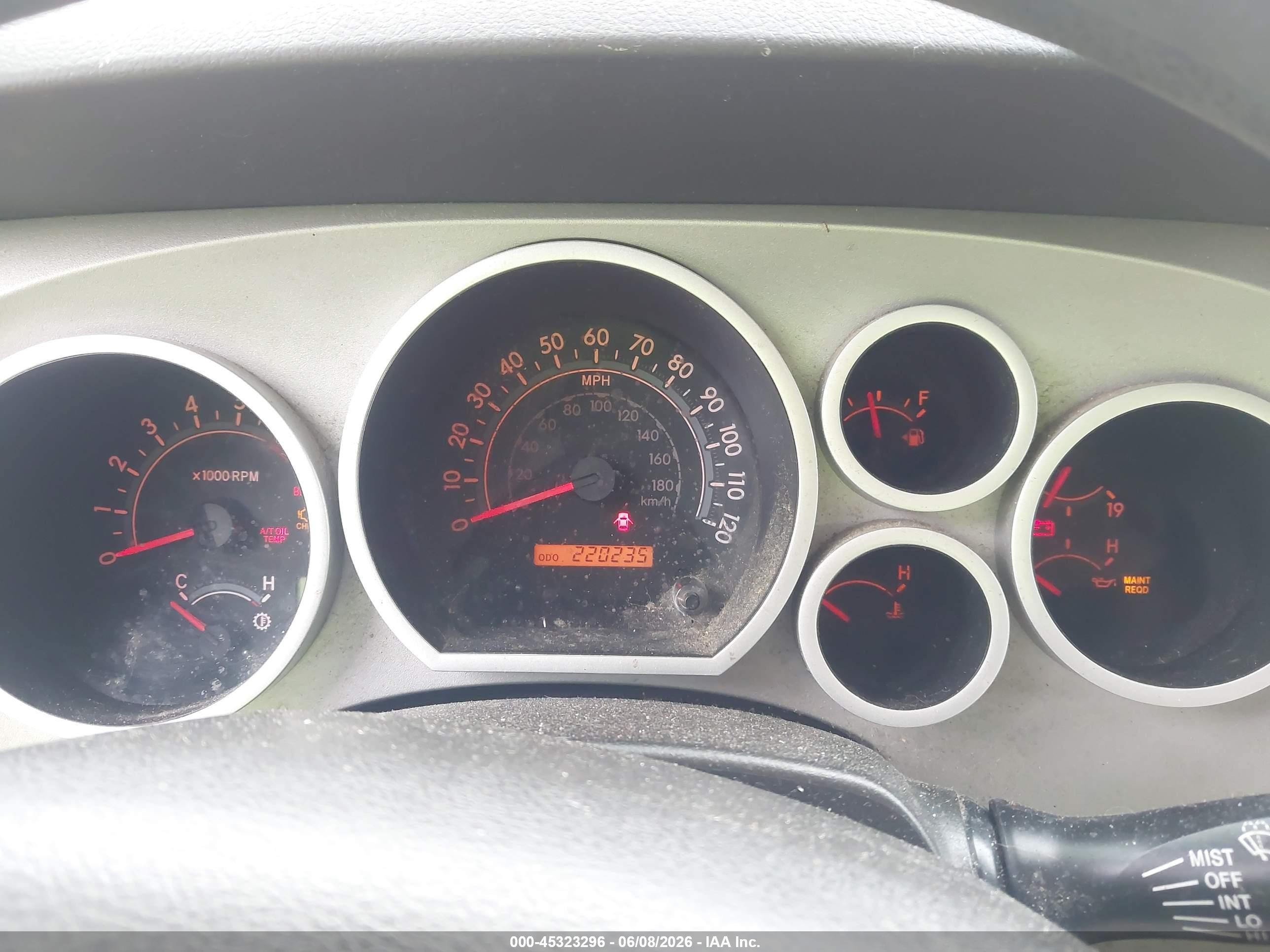 2007 Toyota Tundra Sr5 V8 Burgundy vin: 5TFRV54117X007310