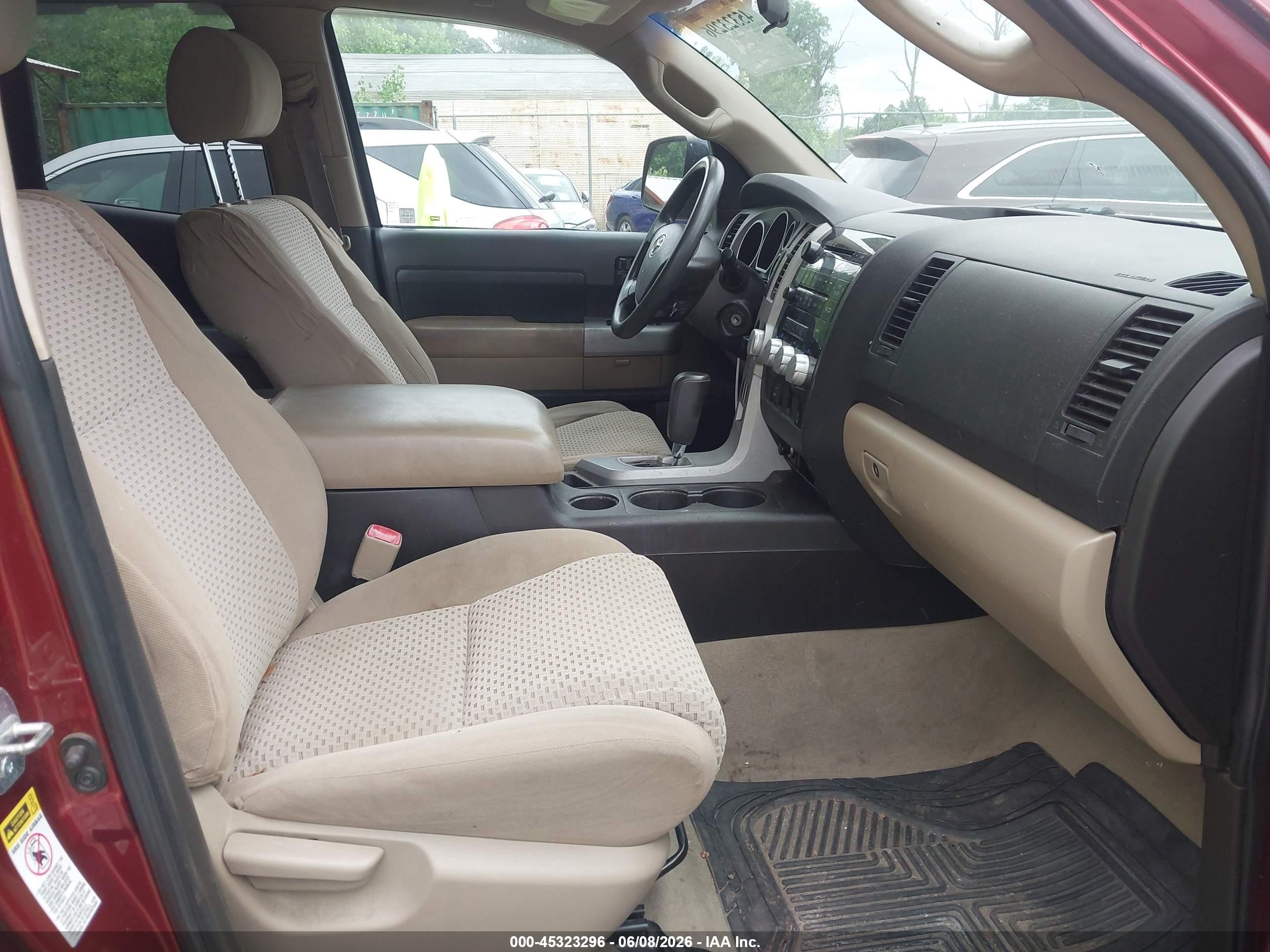 2007 Toyota Tundra Sr5 V8 Burgundy vin: 5TFRV54117X007310