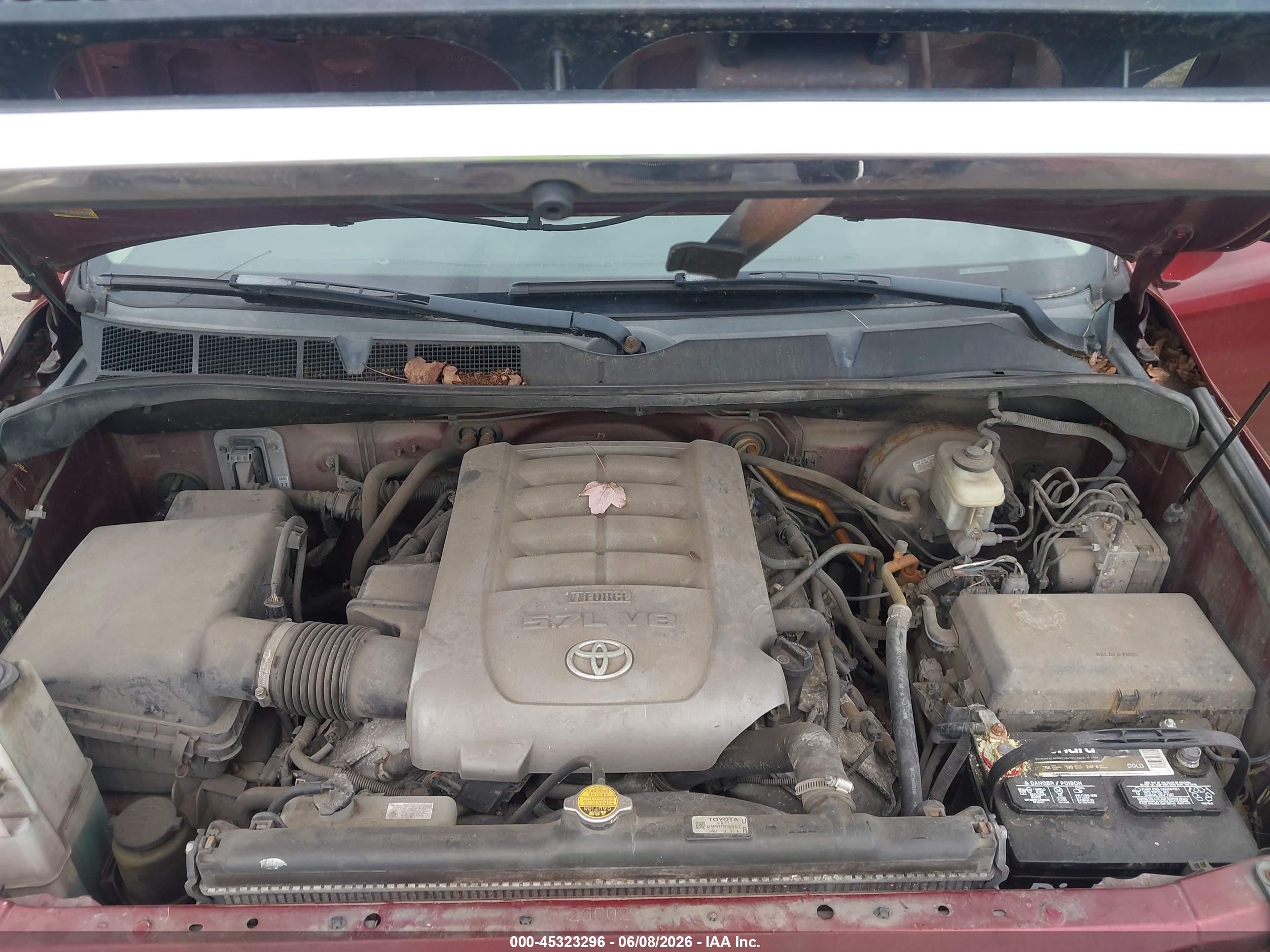 2007 Toyota Tundra Sr5 V8 Burgundy vin: 5TFRV54117X007310