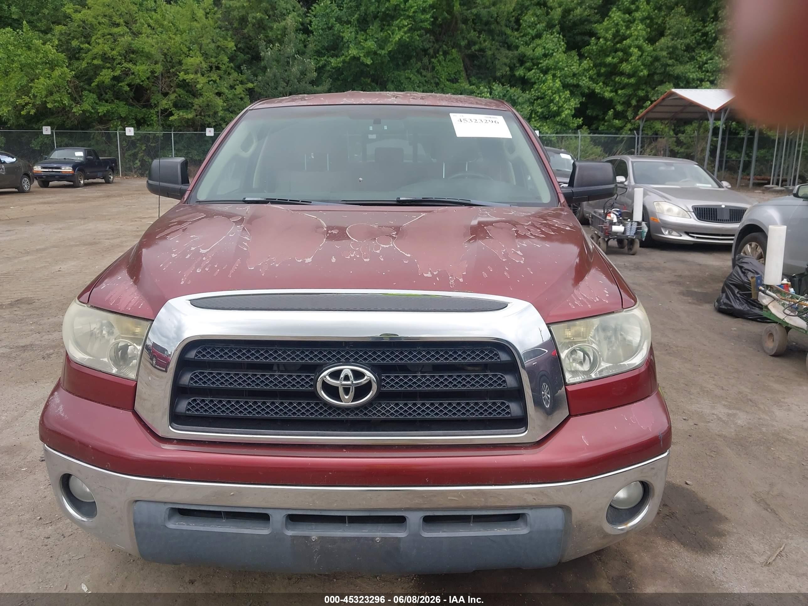 2007 Toyota Tundra Sr5 V8 Burgundy vin: 5TFRV54117X007310