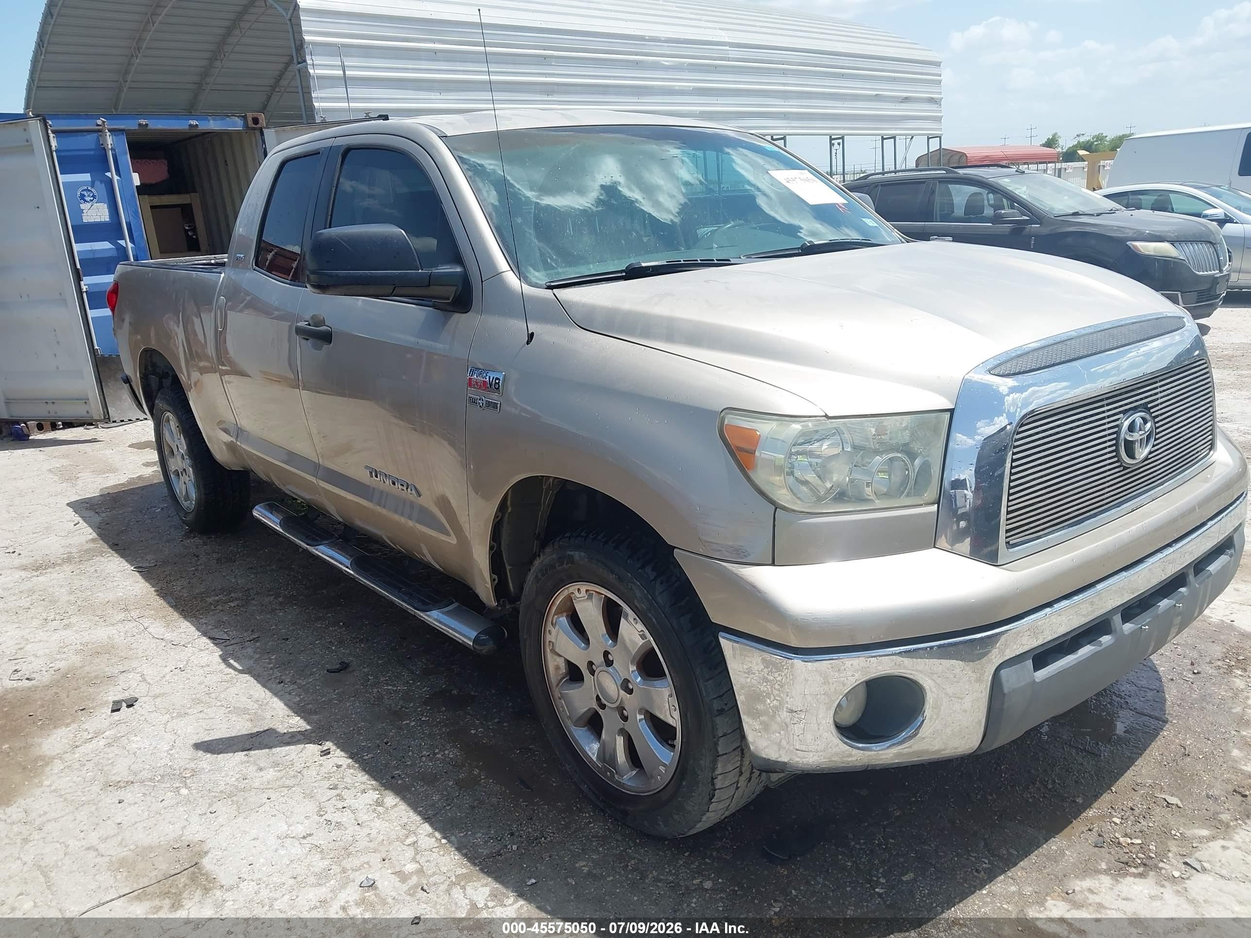 2007 Toyota Tundra Sr5 V8 Beige vin: 5TFRV54117X009056