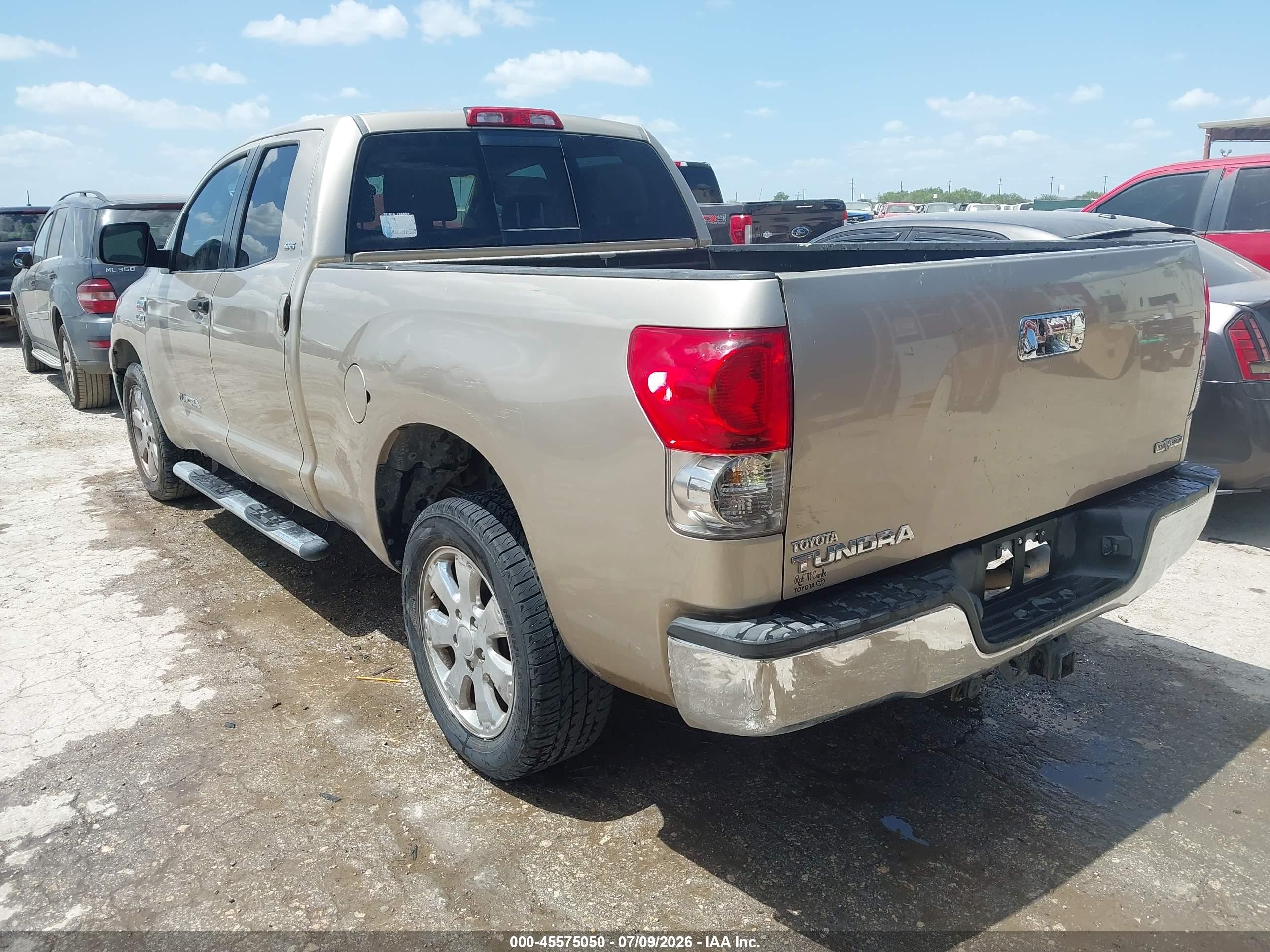 2007 Toyota Tundra Sr5 V8 Beige vin: 5TFRV54117X009056