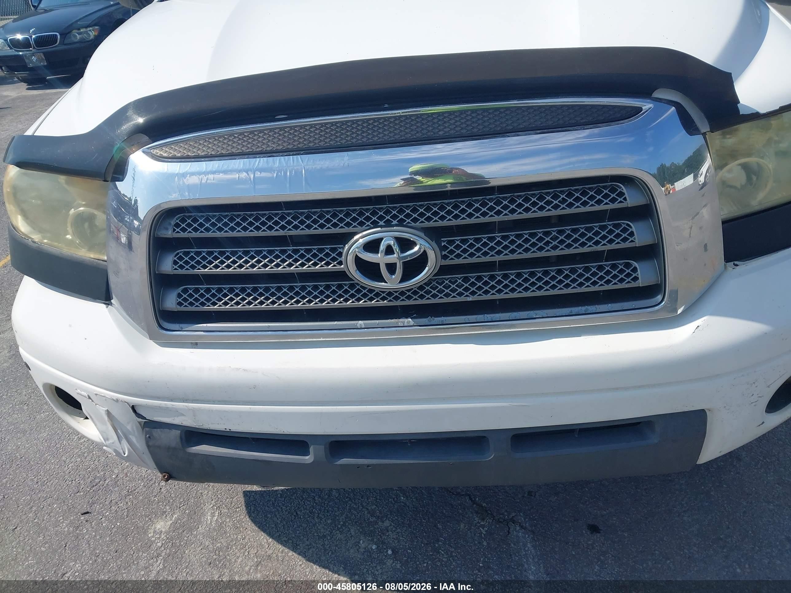2007 Toyota Tundra Sr5 V8 White vin: 5TFRV54117X013284