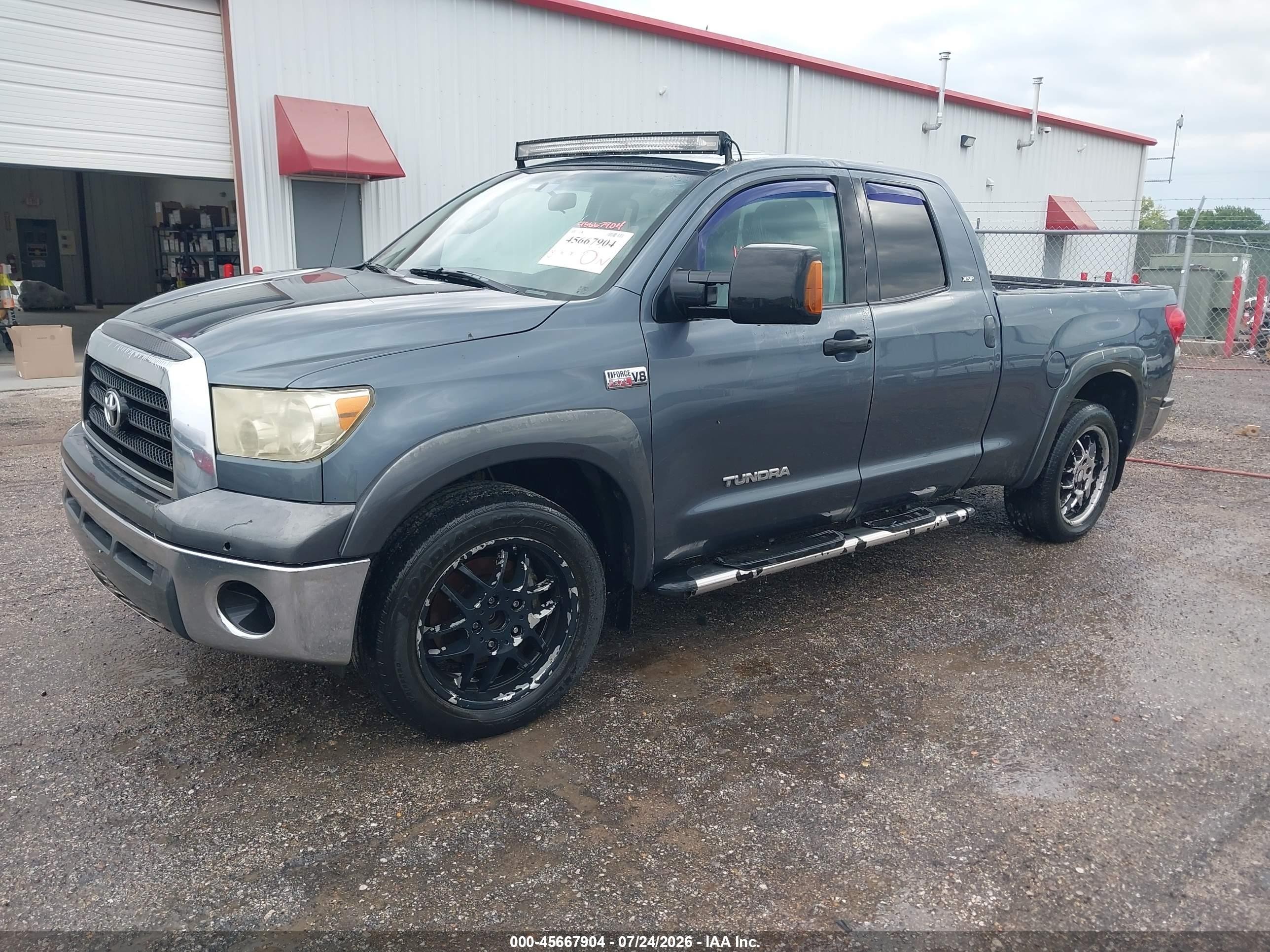 2007 Toyota Tundra Sr5 V8 Gray vin: 5TFRV54117X016931