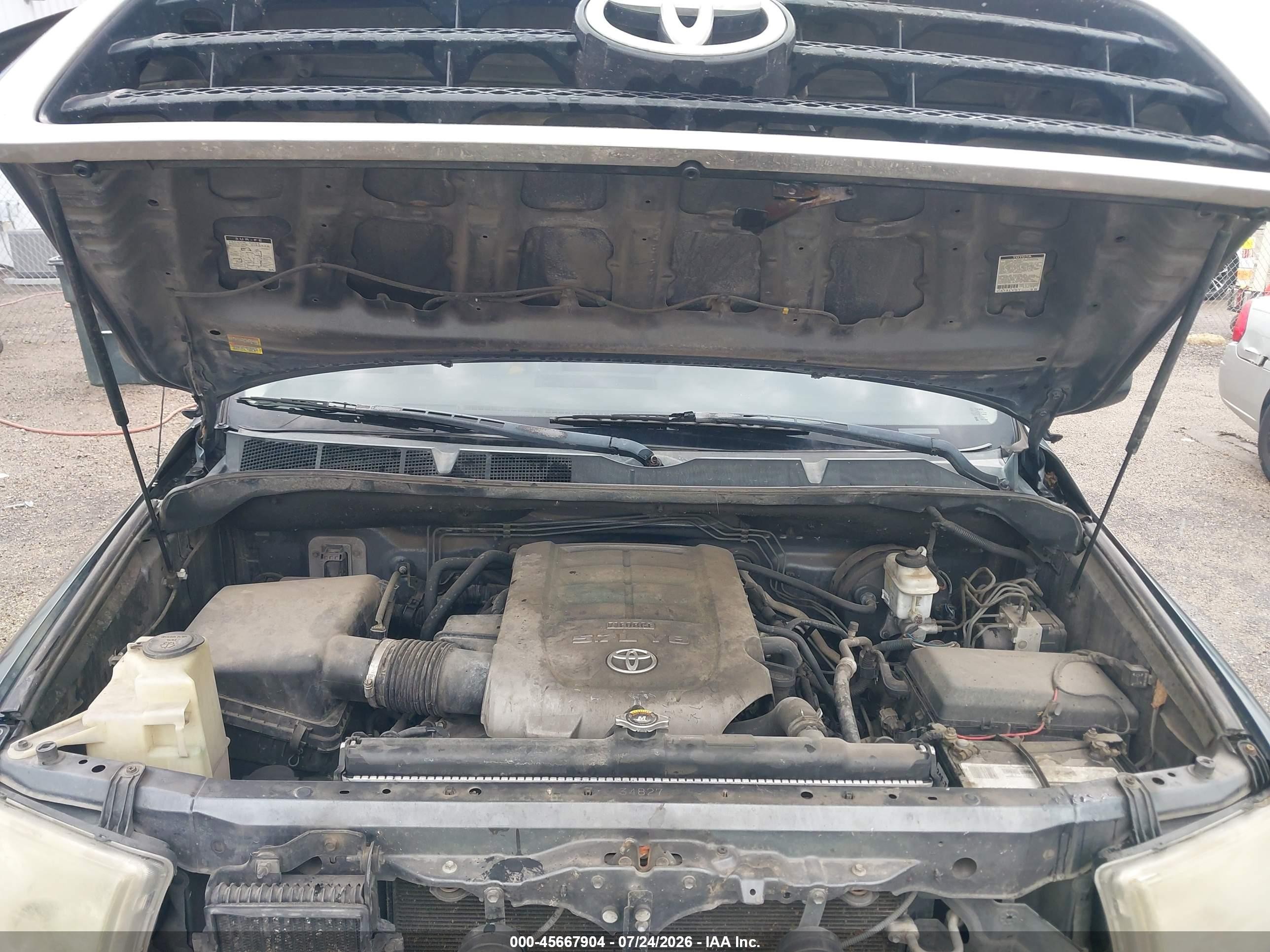2007 Toyota Tundra Sr5 V8 Gray vin: 5TFRV54117X016931
