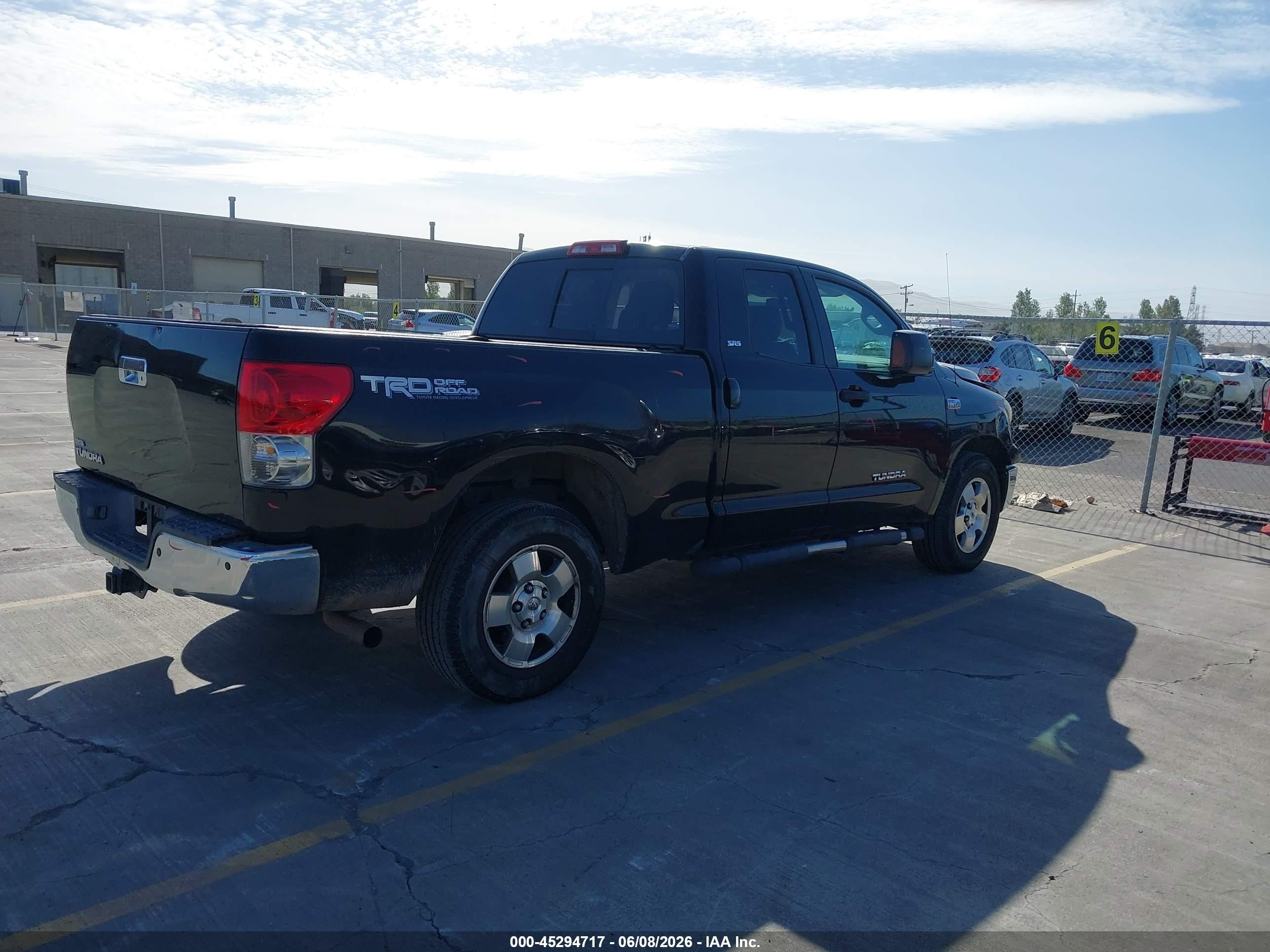 2007 Toyota Tundra Sr5 V8 Black vin: 5TFRV54117X020283