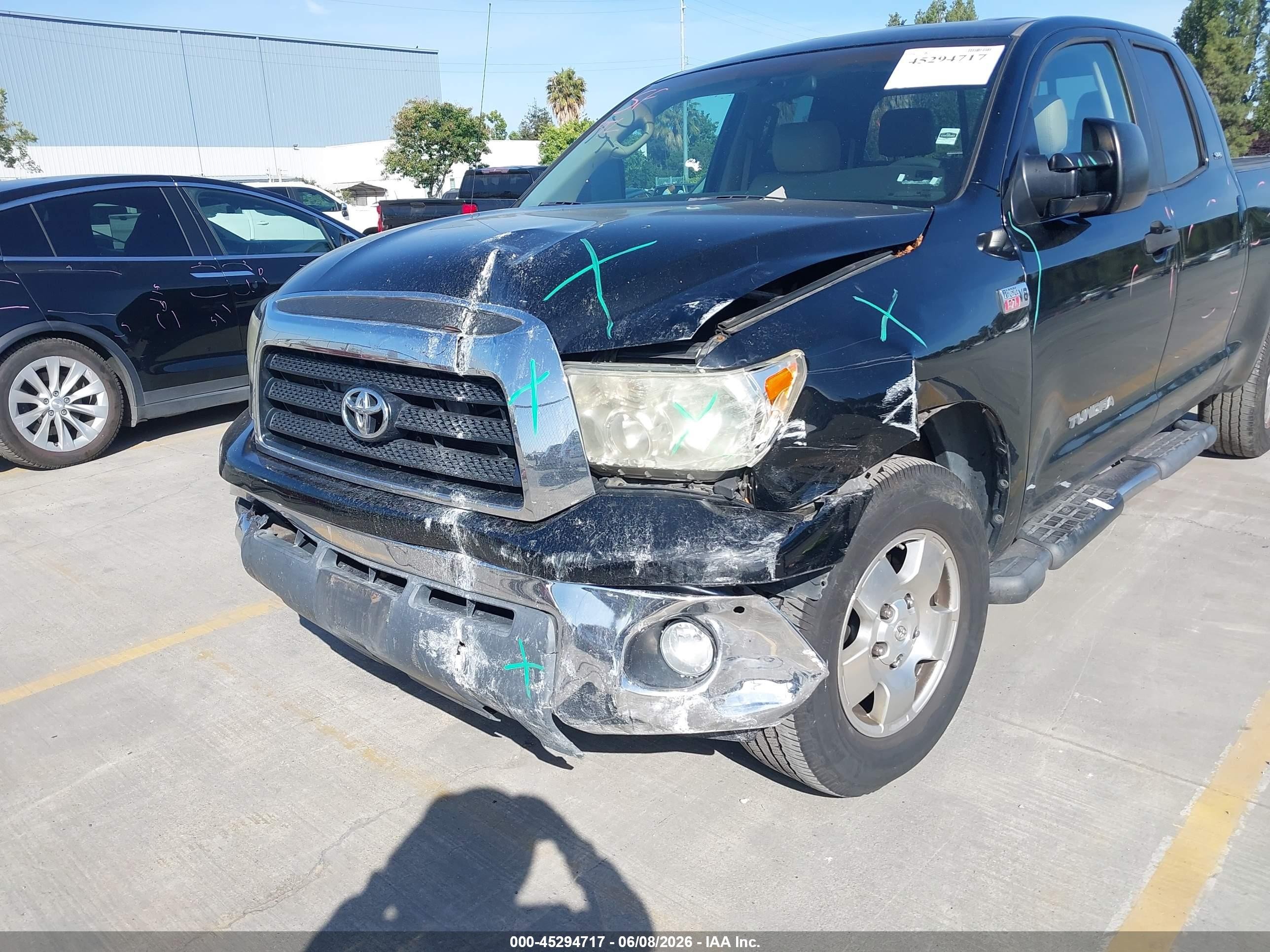 2007 Toyota Tundra Sr5 V8 Black vin: 5TFRV54117X020283