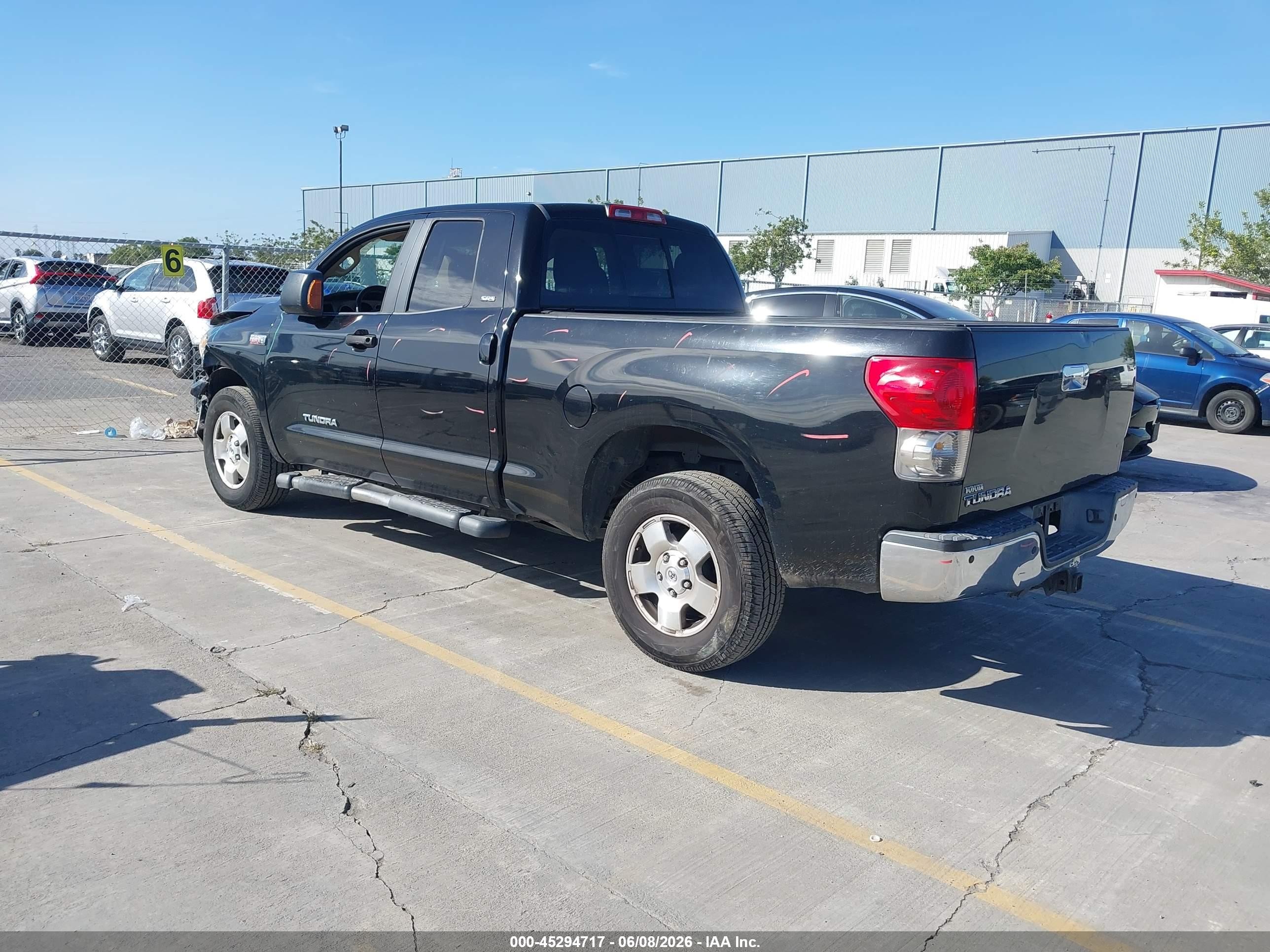 2007 Toyota Tundra Sr5 V8 Black vin: 5TFRV54117X020283