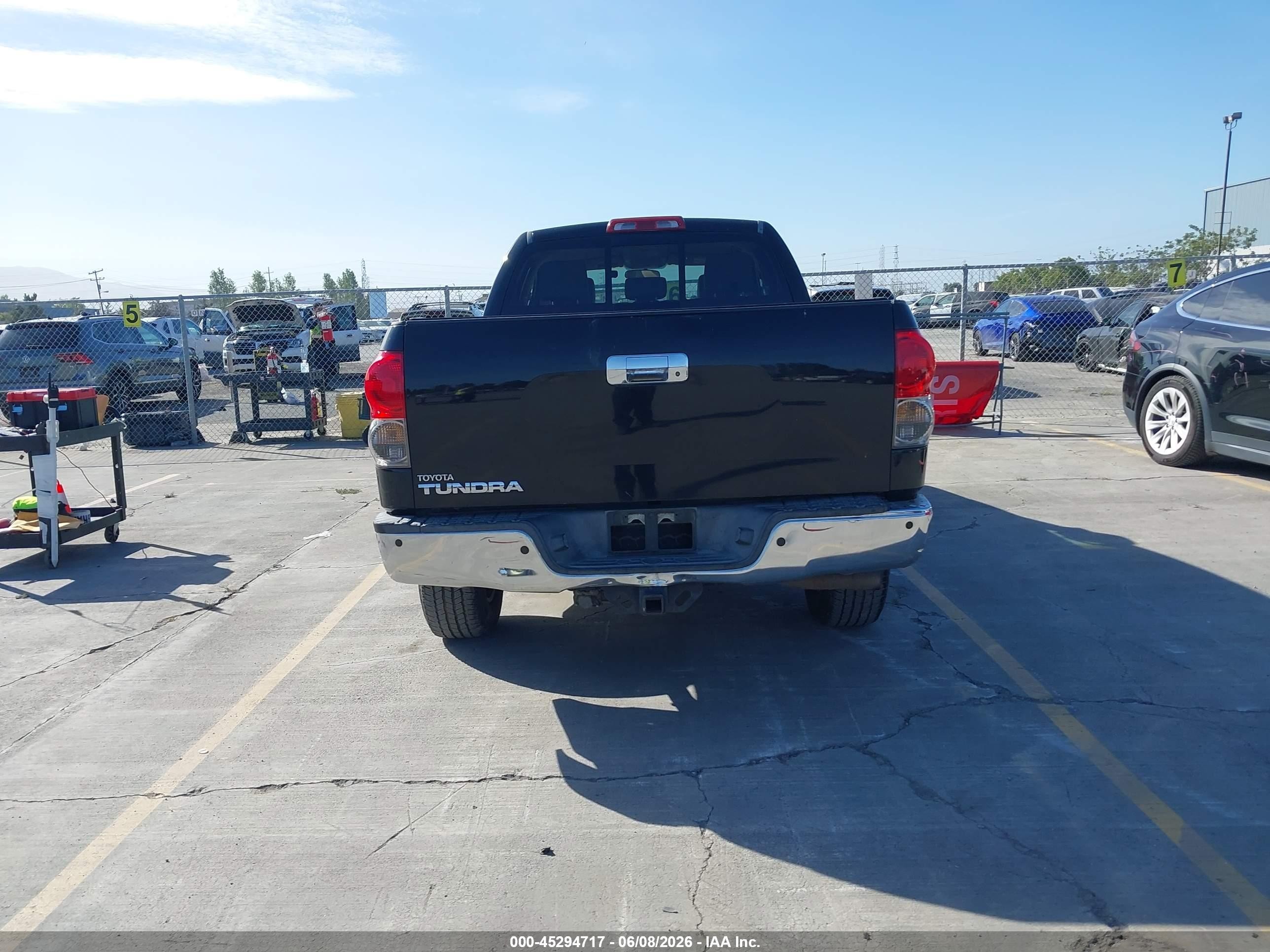 2007 Toyota Tundra Sr5 V8 Black vin: 5TFRV54117X020283