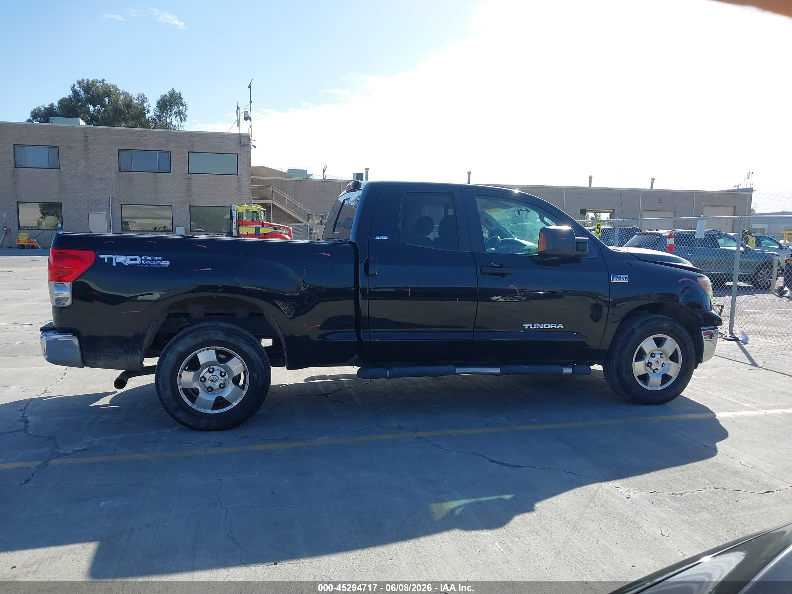 2007 Toyota Tundra Sr5 V8 Black vin: 5TFRV54117X020283