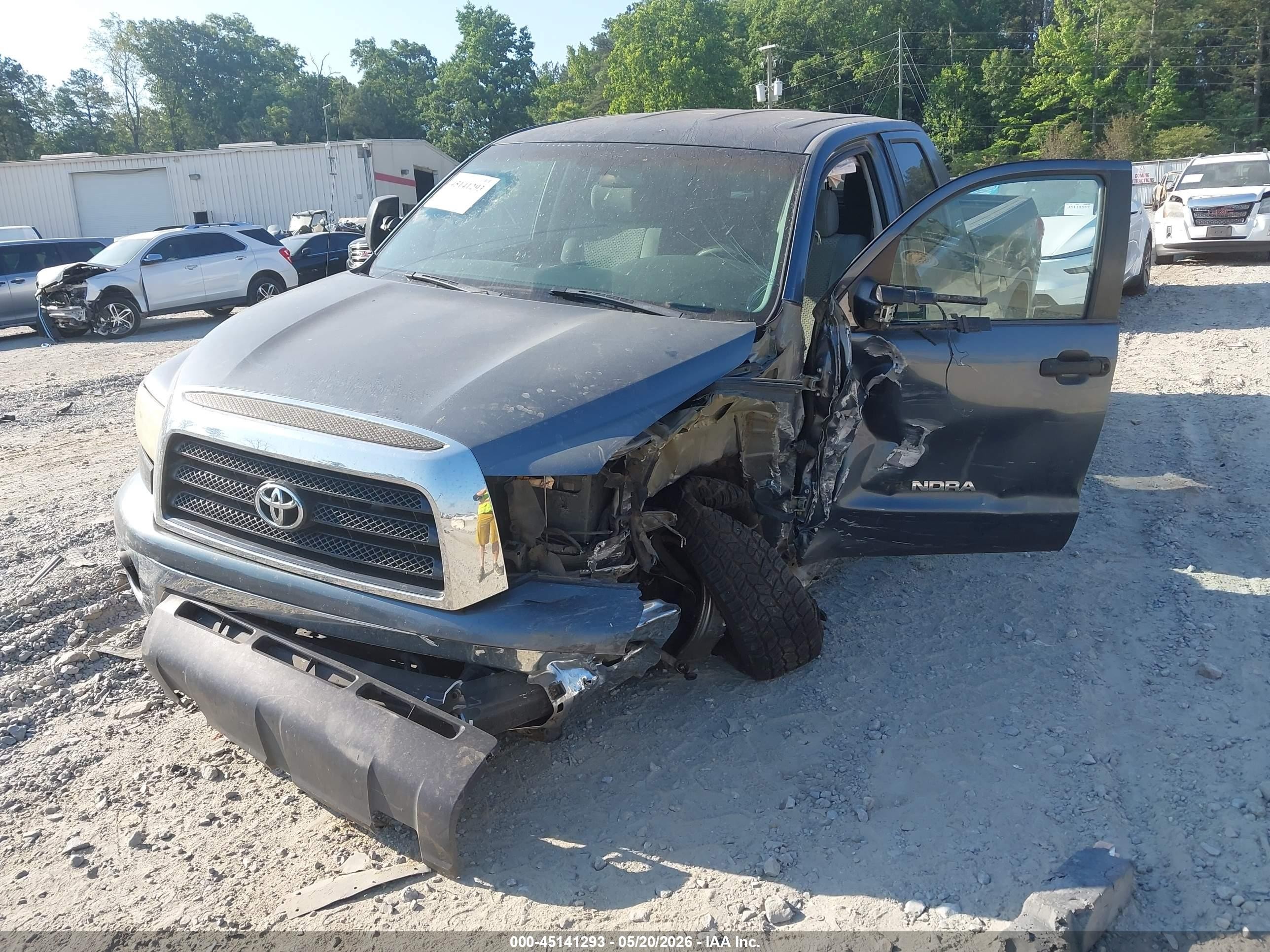 2007 Toyota Tundra Sr5 V8 Gray vin: 5TFRV54127X020180