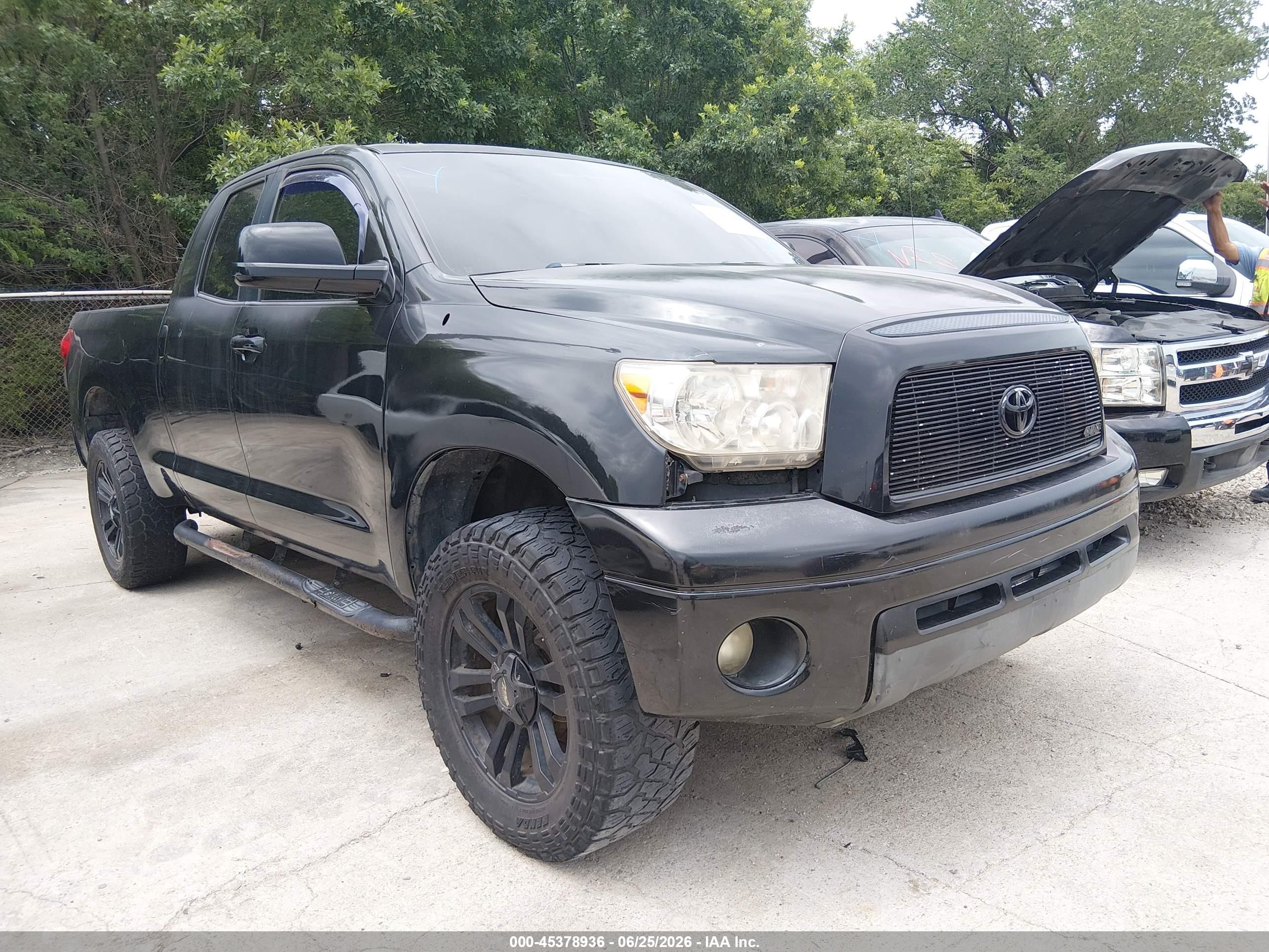 2007 Toyota Tundra Sr5 V8 Black vin: 5TFRV54127X023208