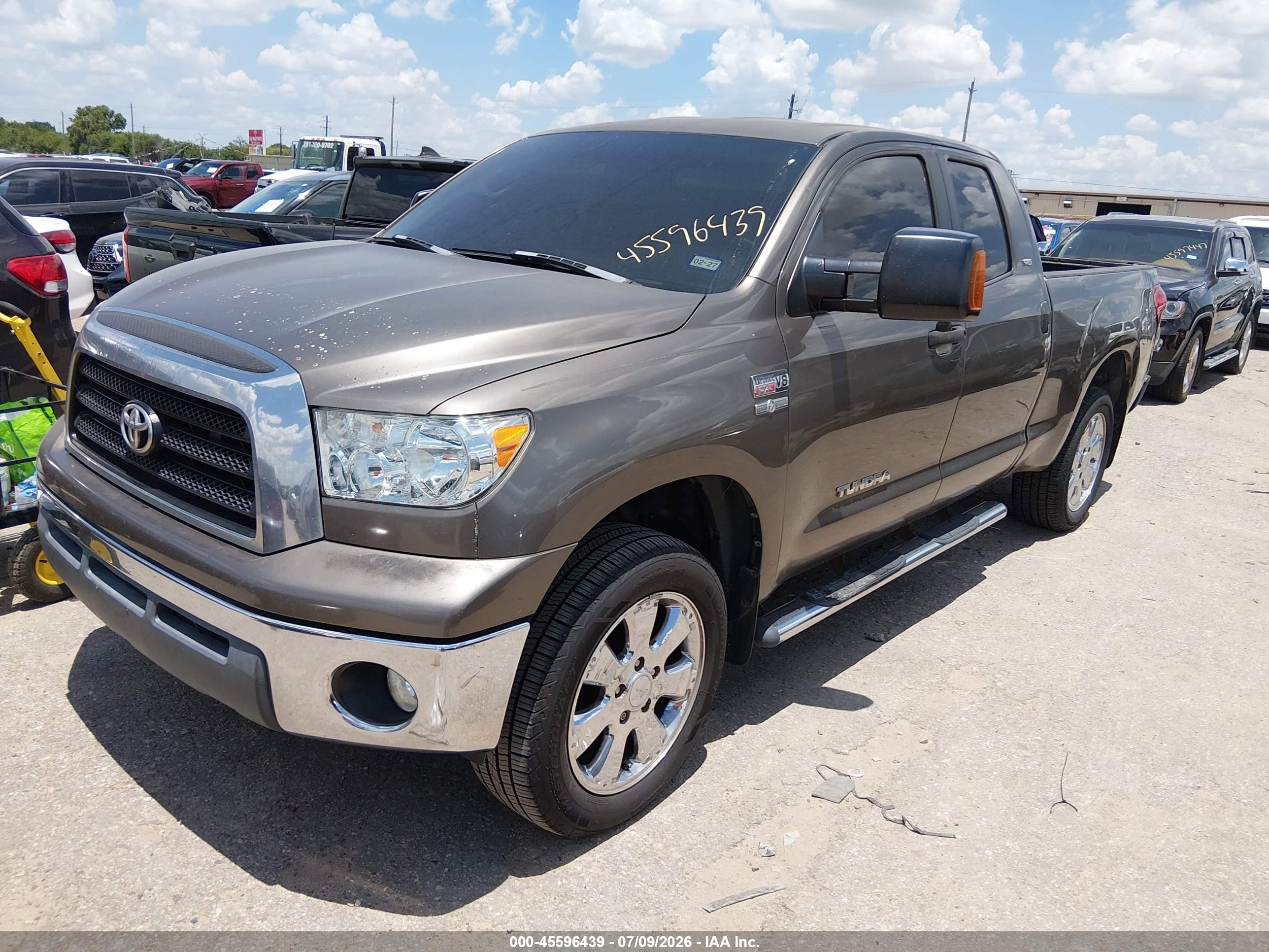 2008 Toyota Tundra Sr5 5.7l V8 Gray vin: 5TFRV54128X043539