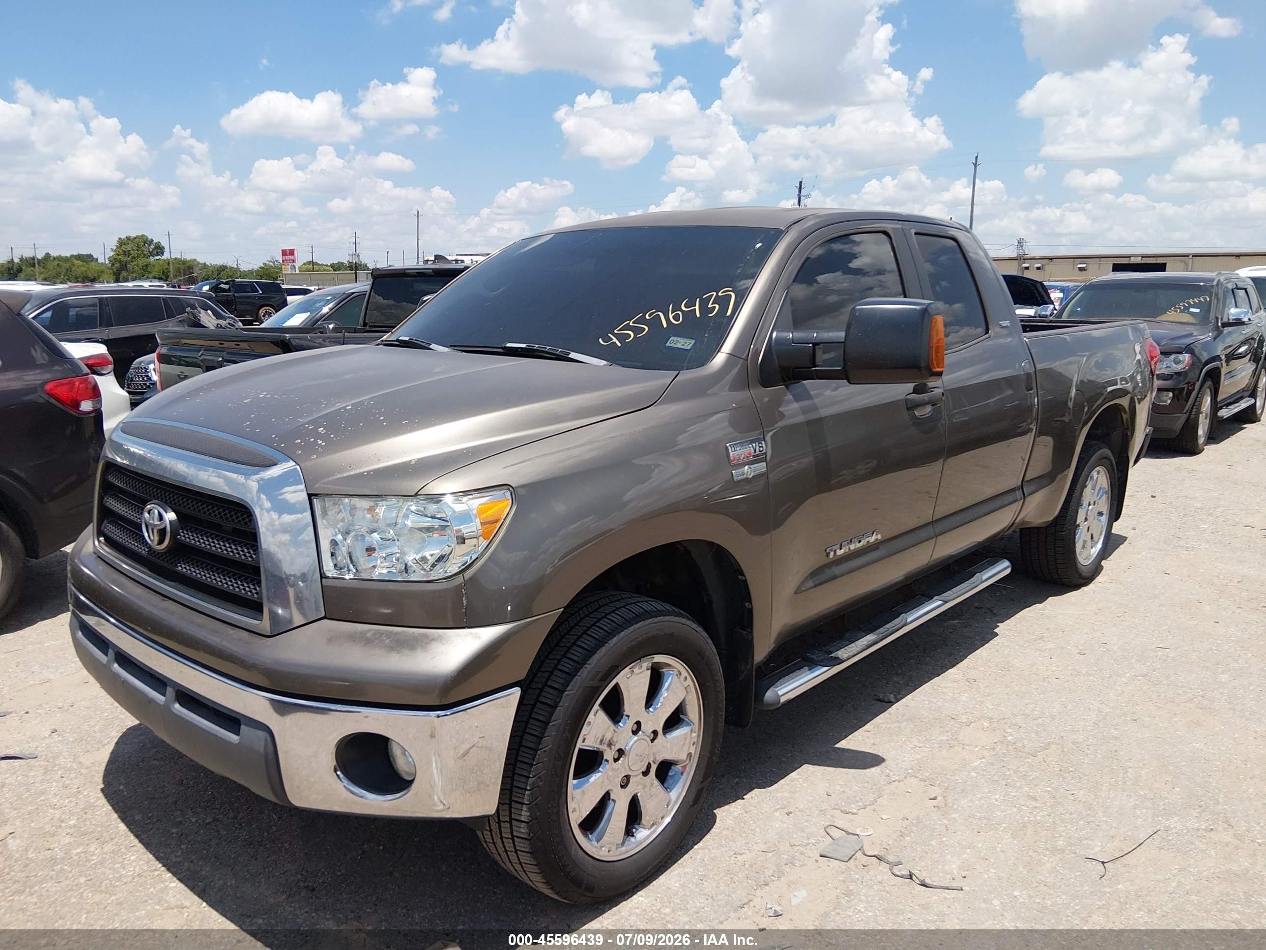 2008 Toyota Tundra Sr5 5.7l V8 Gray vin: 5TFRV54128X043539