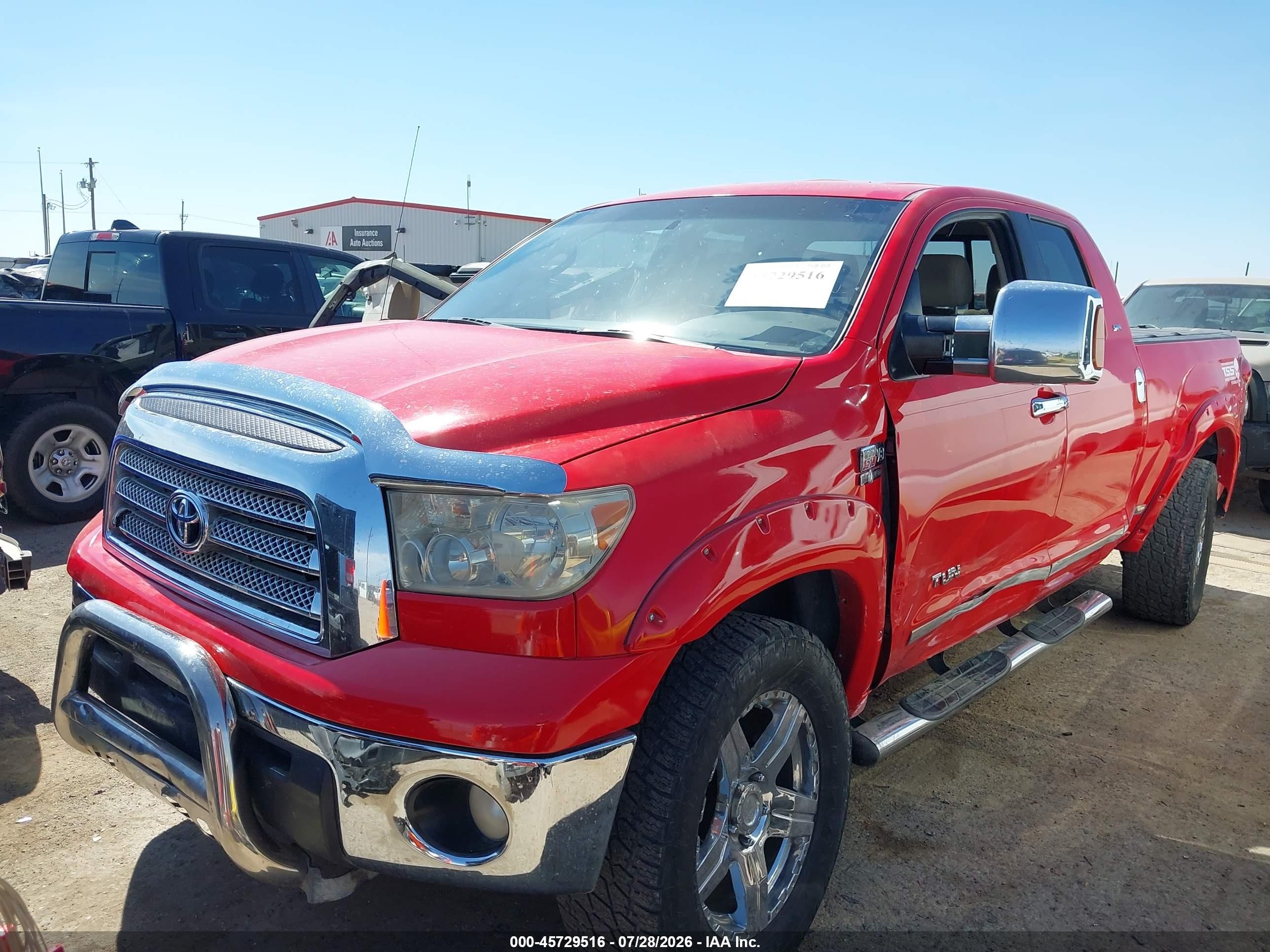 2007 Toyota Tundra Sr5 V8 Red vin: 5TFRV54137X021239