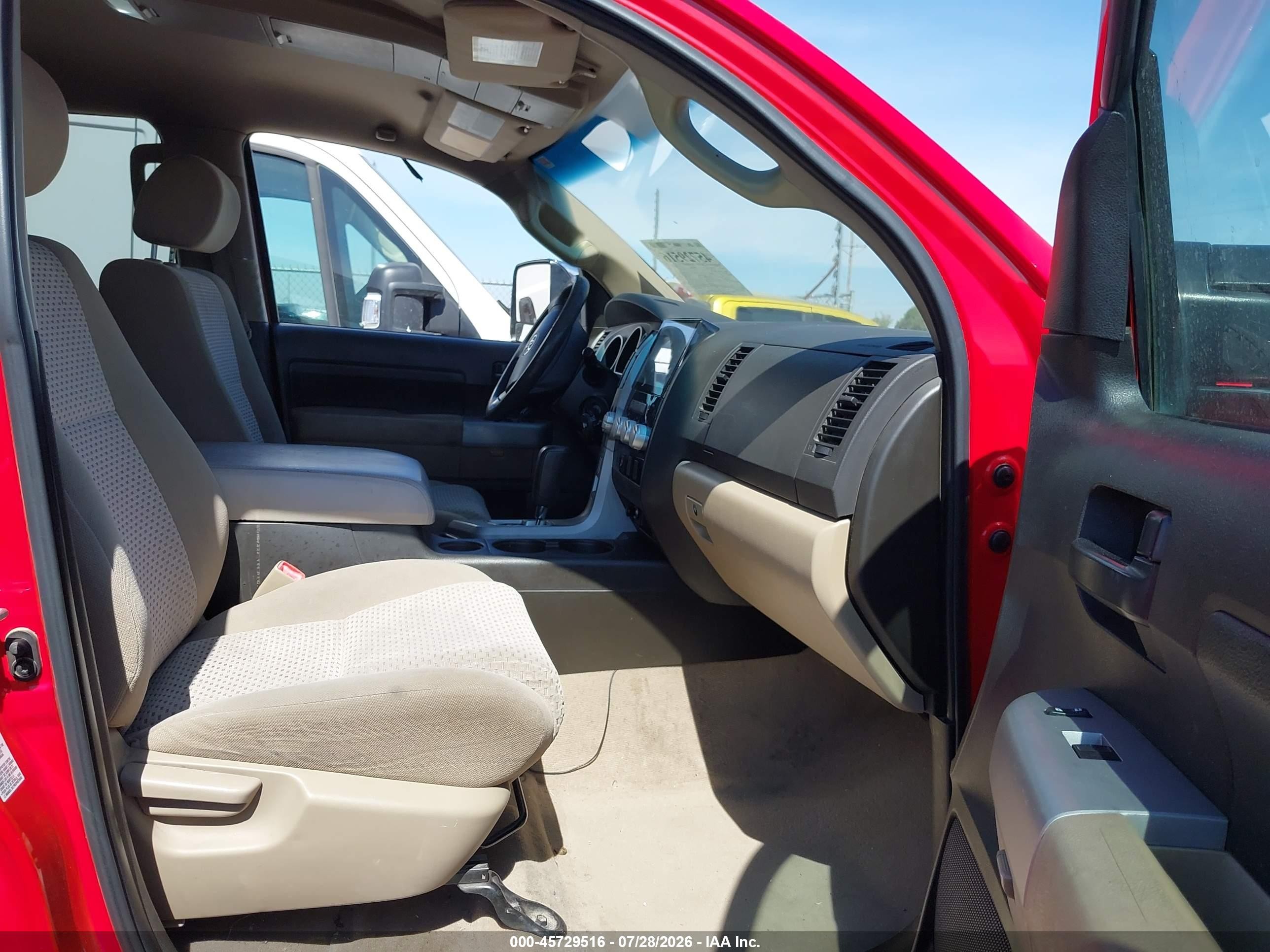 2007 Toyota Tundra Sr5 V8 Red vin: 5TFRV54137X021239