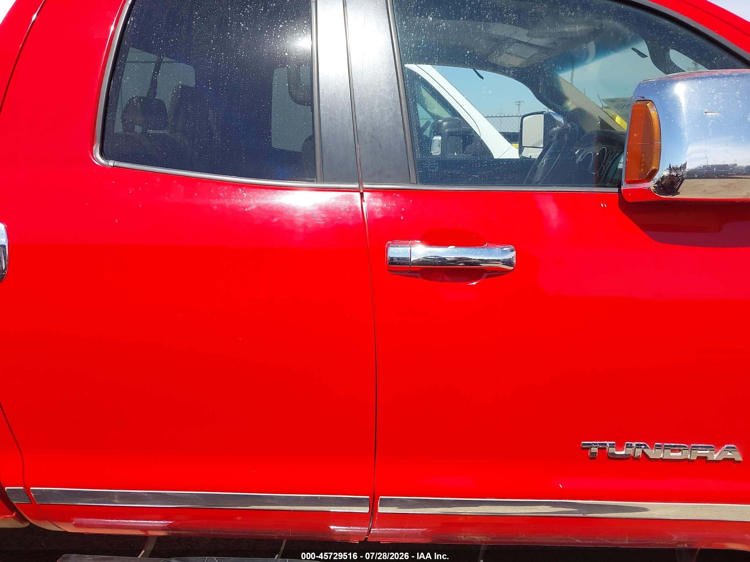 2007 Toyota Tundra Sr5 V8 Red vin: 5TFRV54137X021239