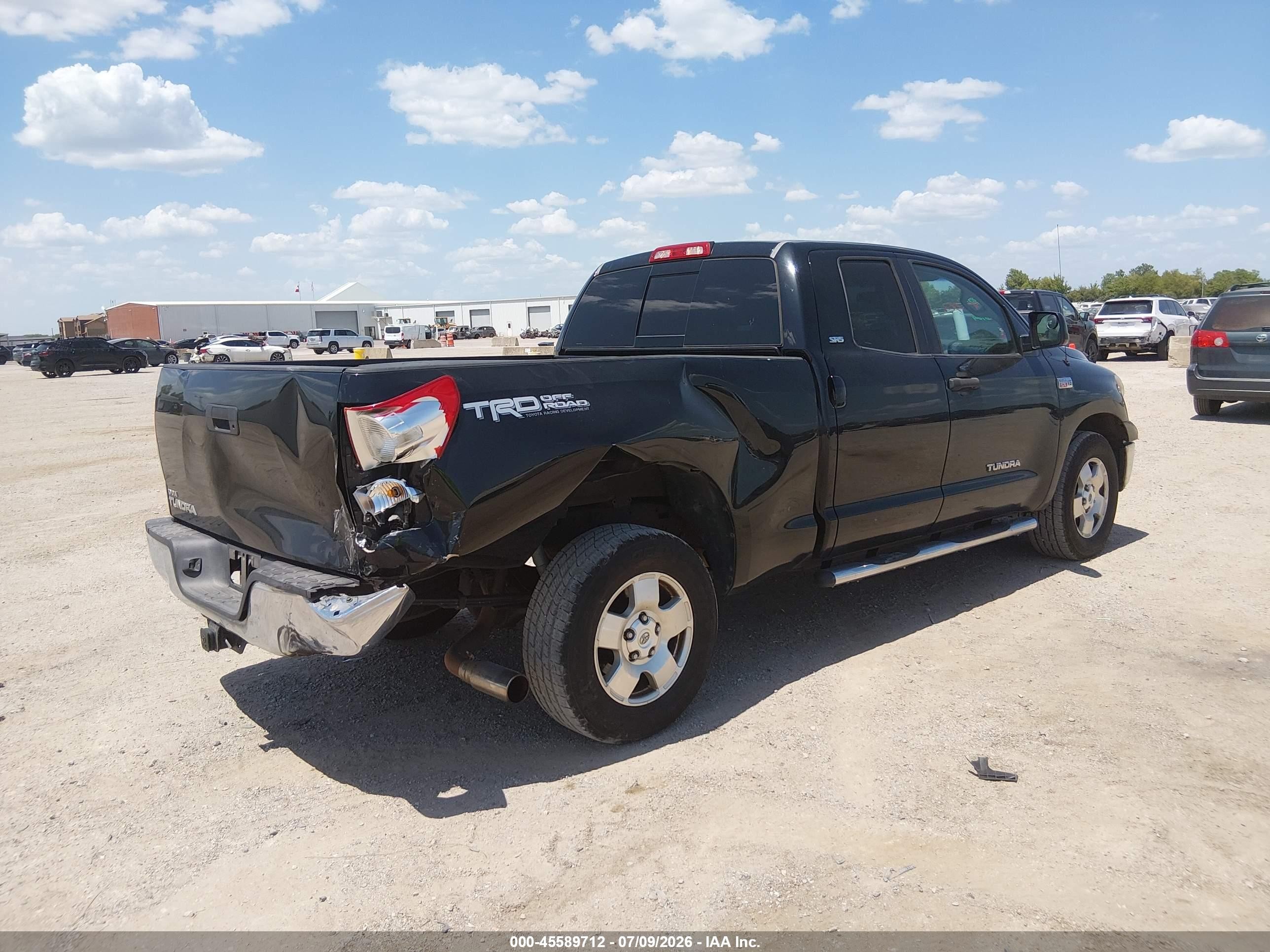 2007 Toyota Tundra Sr5 V8 Black vin: 5TFRV54137X025761