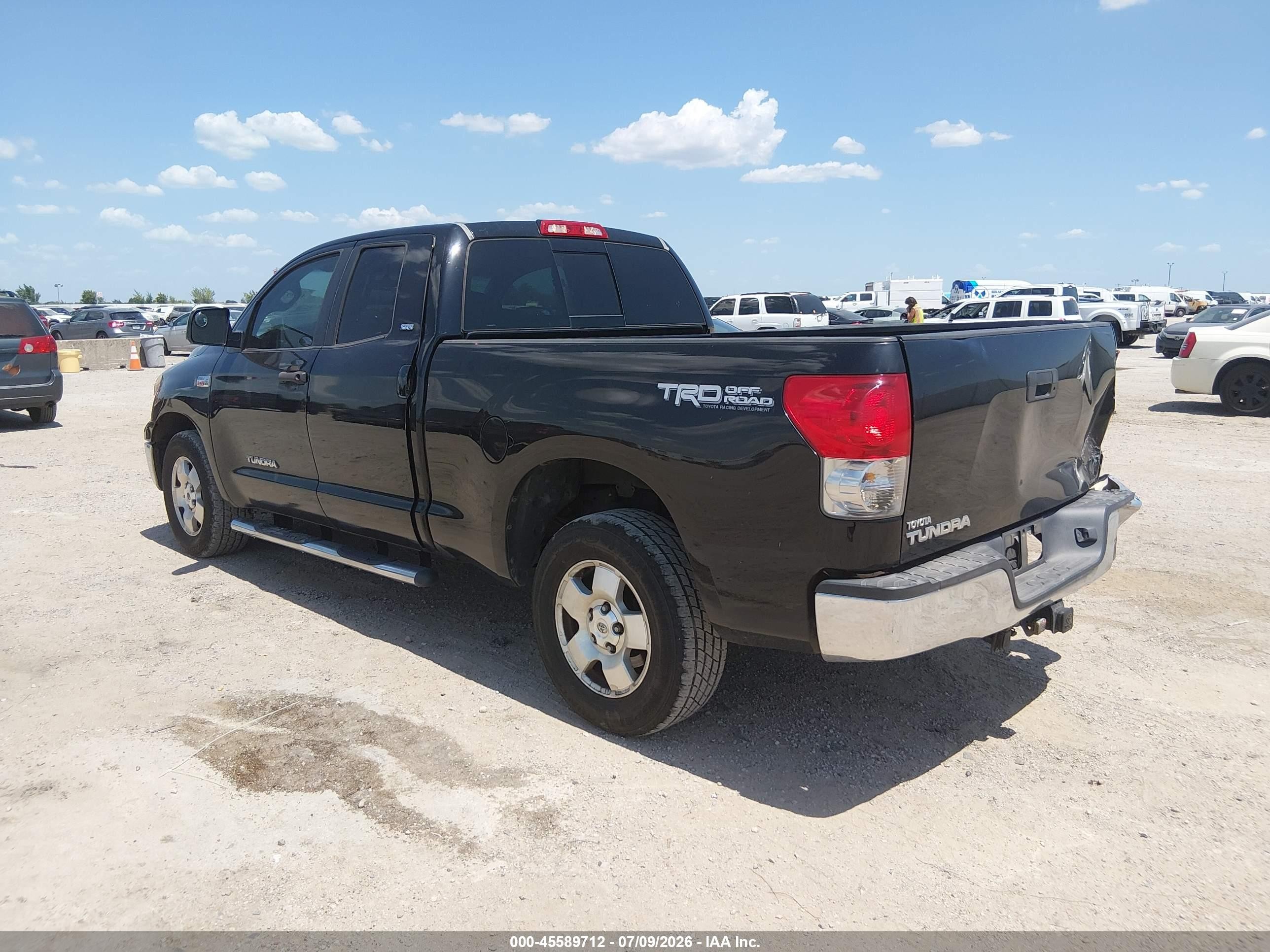 2007 Toyota Tundra Sr5 V8 Black vin: 5TFRV54137X025761