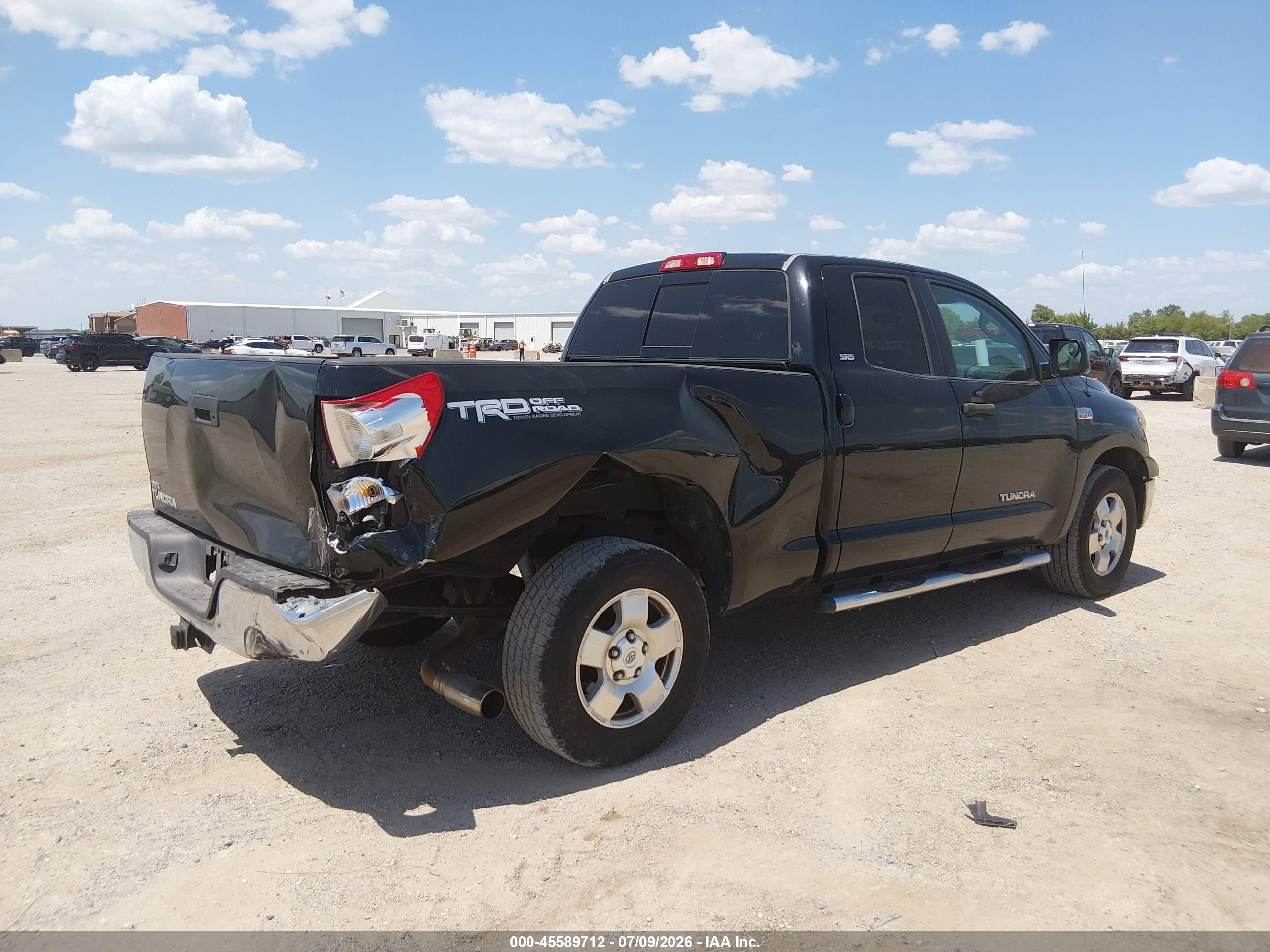 2007 Toyota Tundra Sr5 V8 Black vin: 5TFRV54137X025761