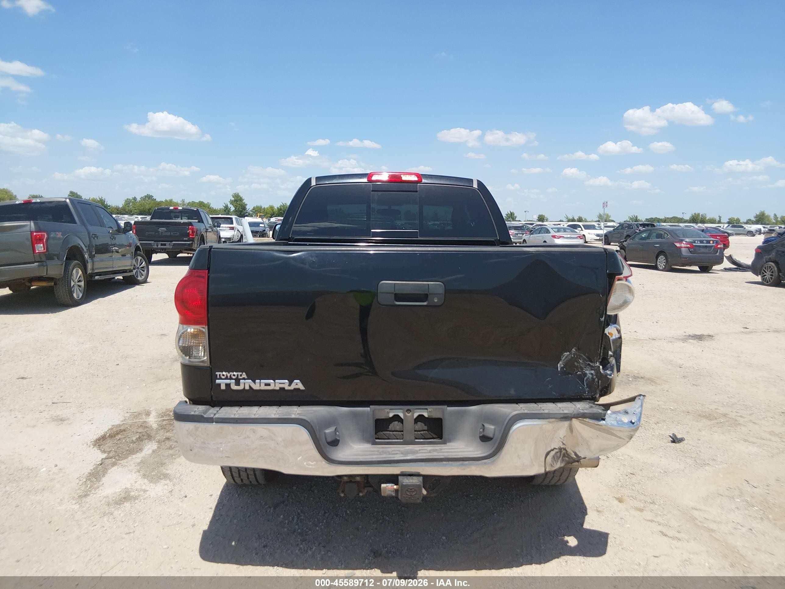 2007 Toyota Tundra Sr5 V8 Black vin: 5TFRV54137X025761