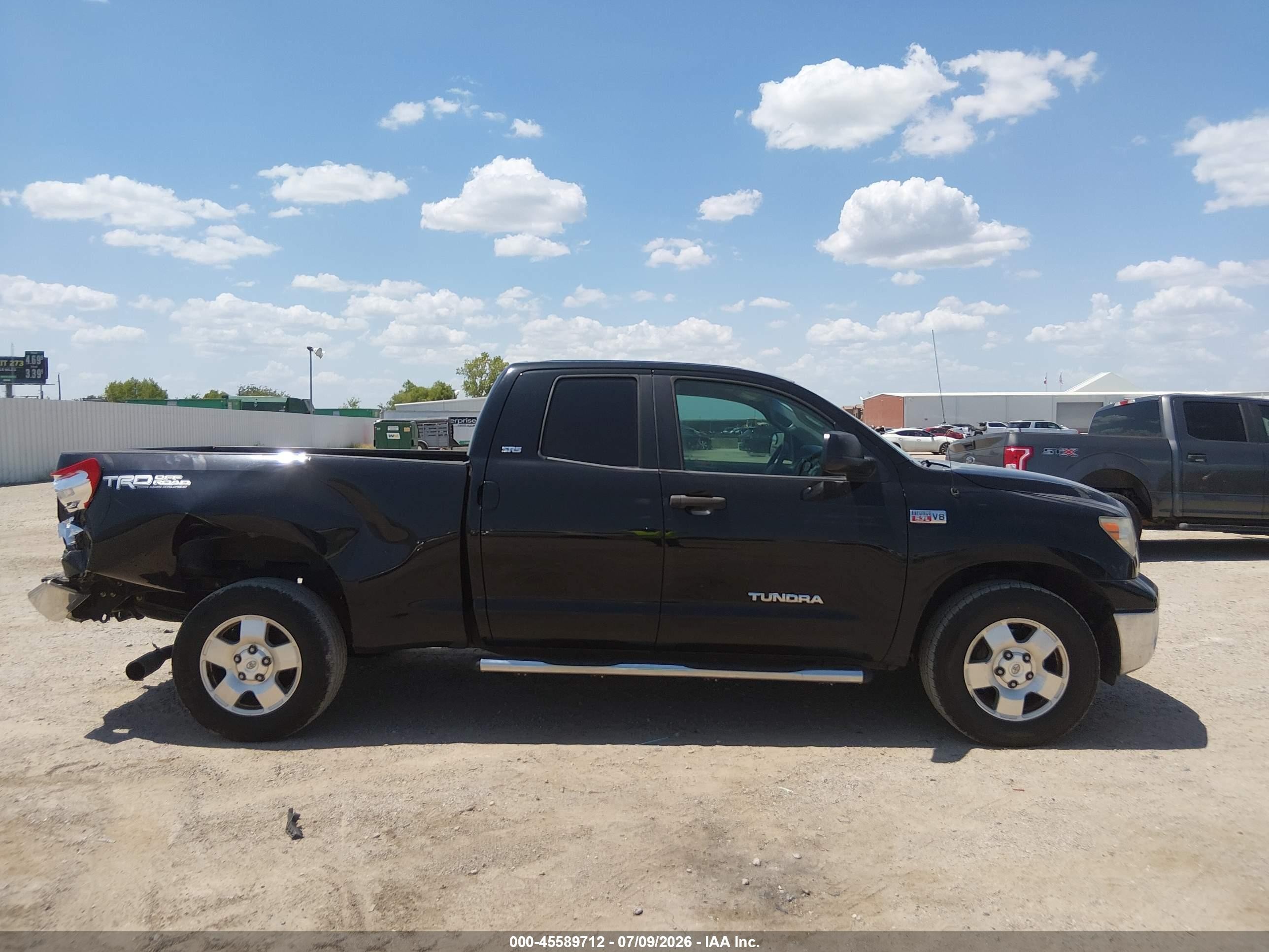 2007 Toyota Tundra Sr5 V8 Black vin: 5TFRV54137X025761