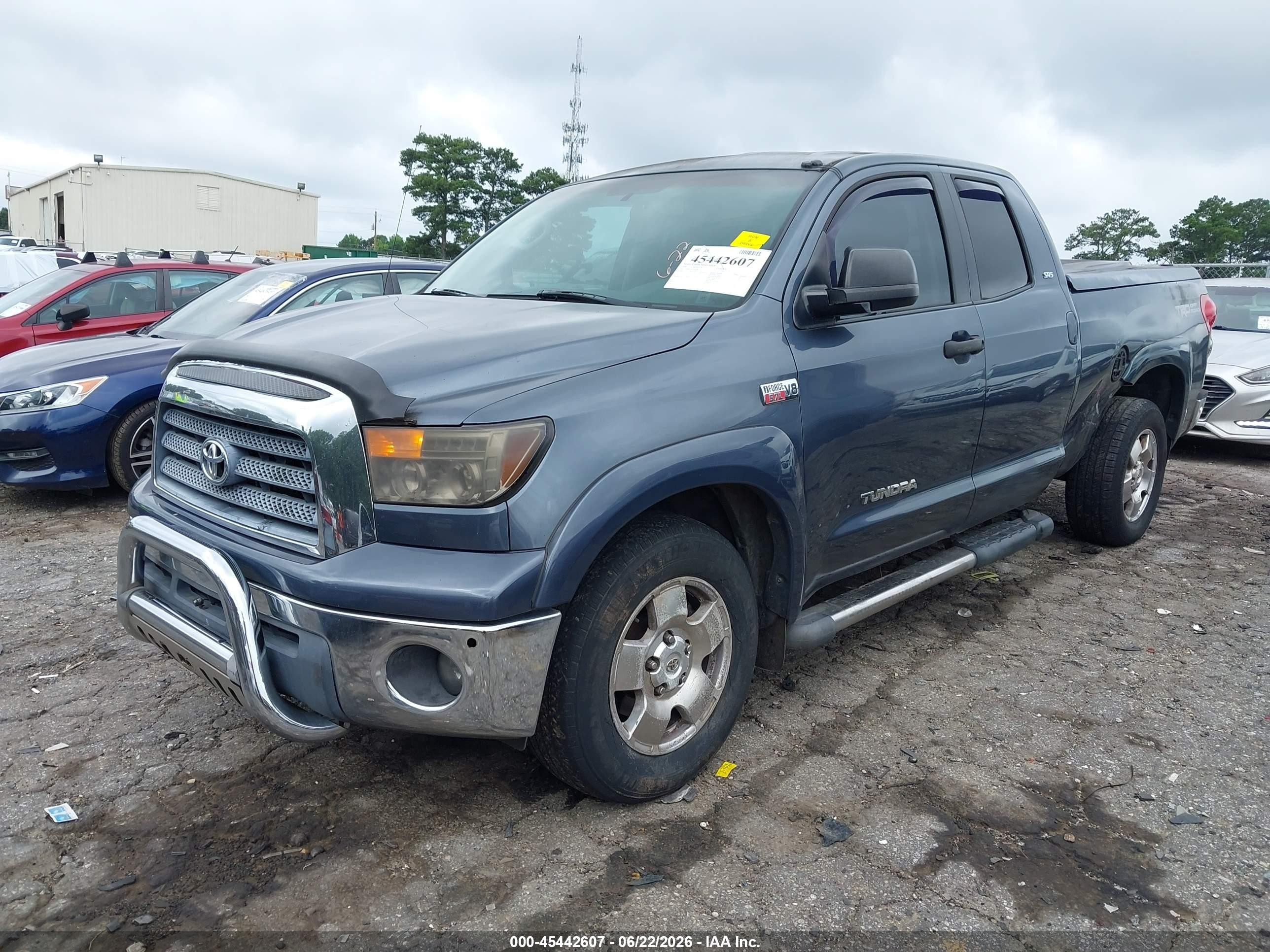 2008 Toyota Tundra Sr5 5.7l V8 Gray vin: 5TFRV54138X044117