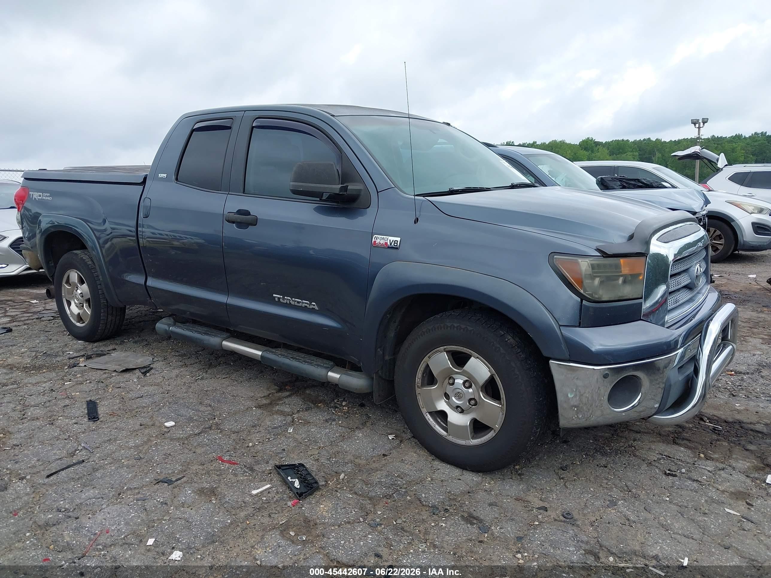 2008 Toyota Tundra Sr5 5.7l V8 Gray vin: 5TFRV54138X044117