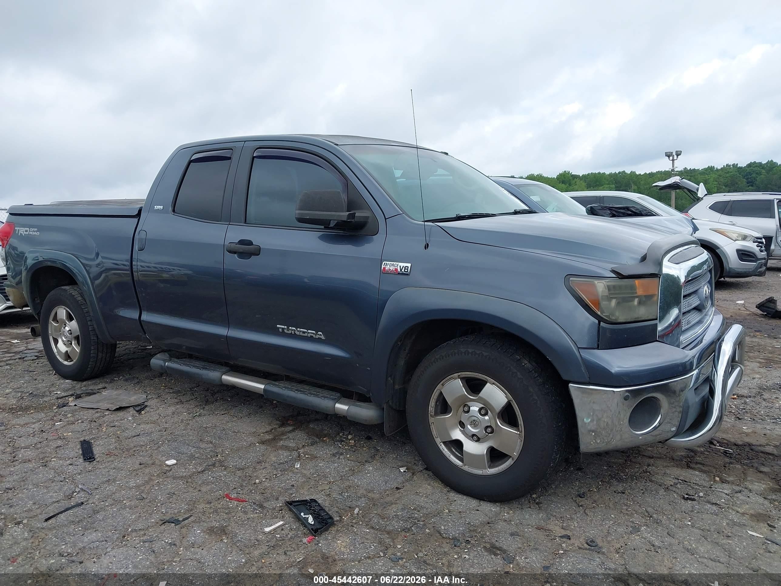 2008 Toyota Tundra Sr5 5.7l V8 Gray vin: 5TFRV54138X044117