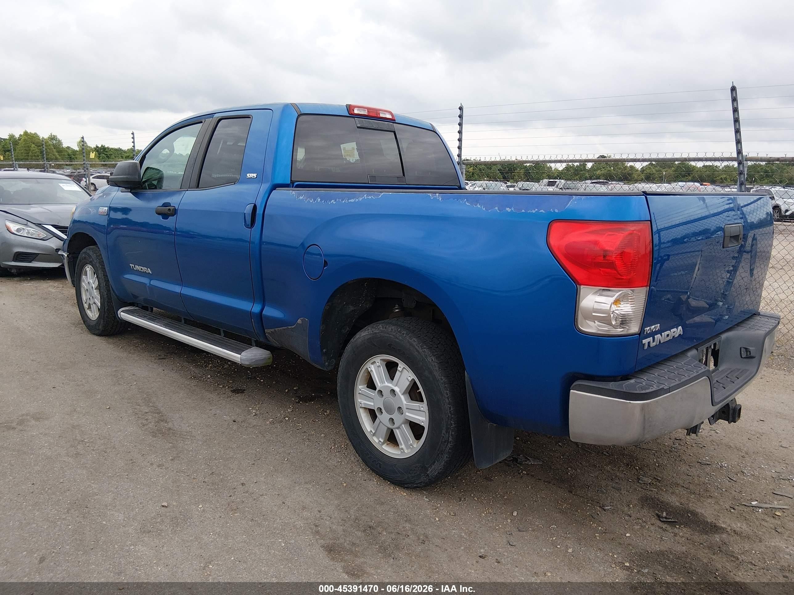 2008 Toyota Tundra Sr5 5.7l V8 Blue vin: 5TFRV54148X053232