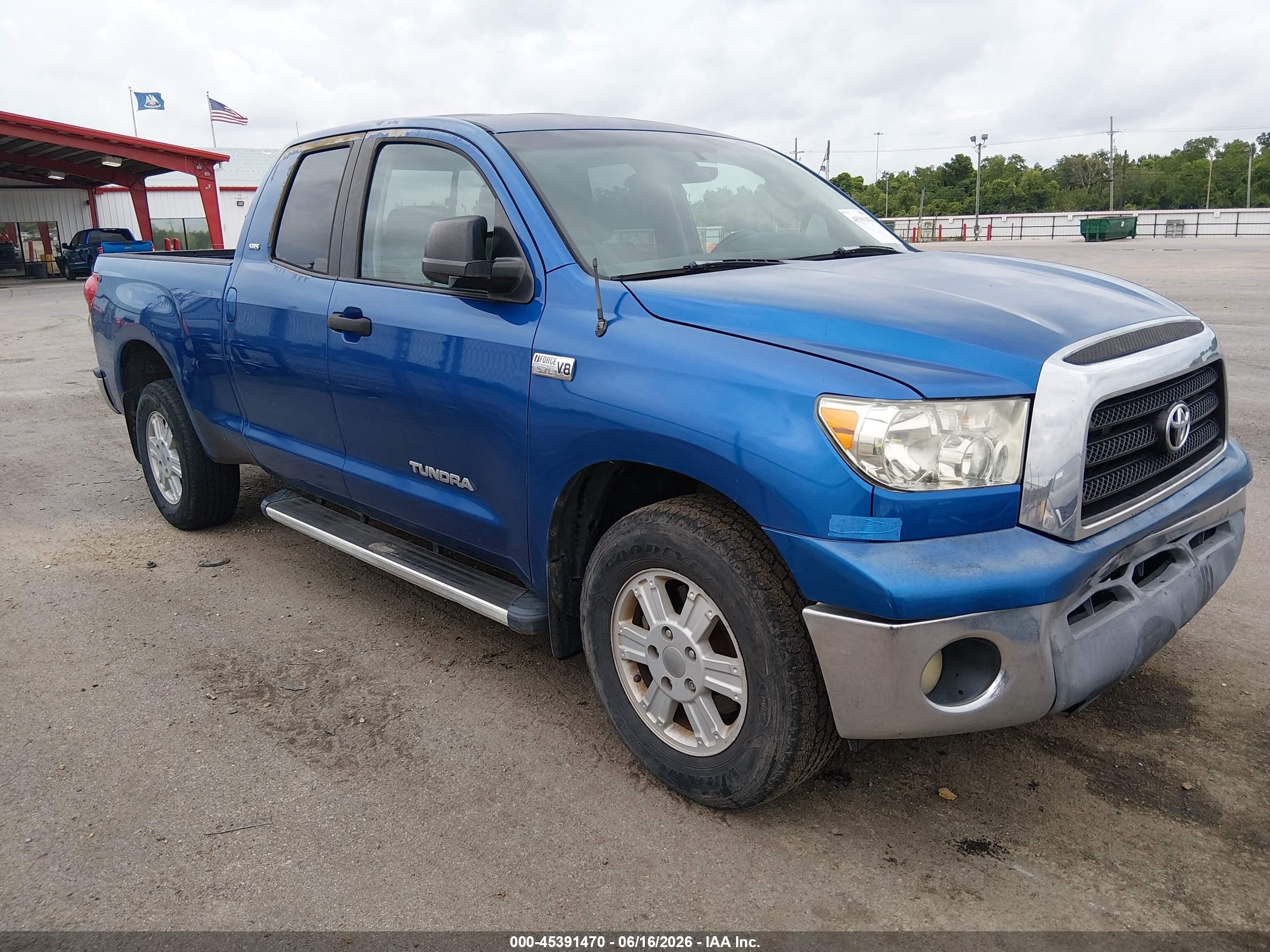 2008 Toyota Tundra Sr5 5.7l V8 Blue vin: 5TFRV54148X053232