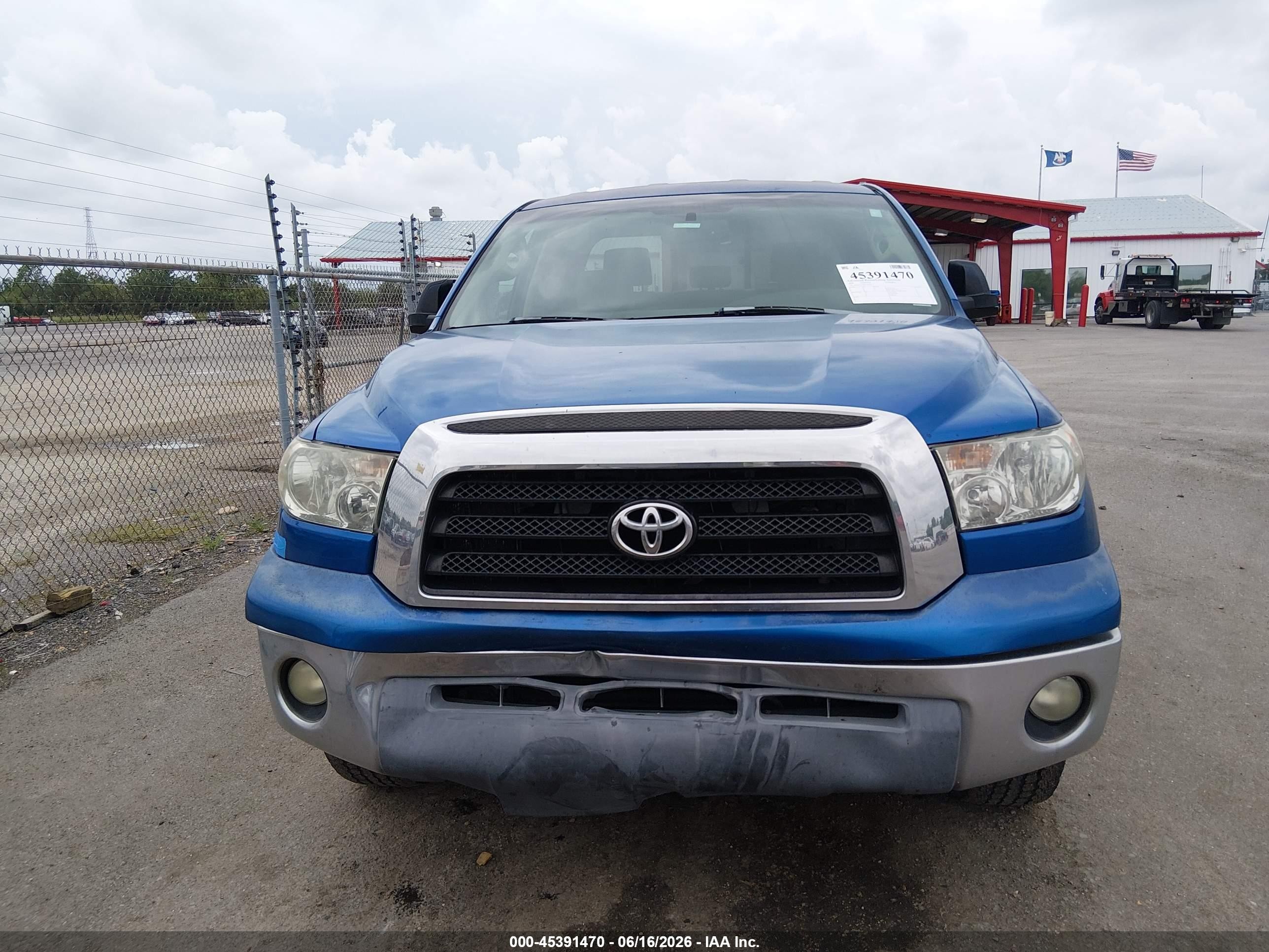 2008 Toyota Tundra Sr5 5.7l V8 Blue vin: 5TFRV54148X053232