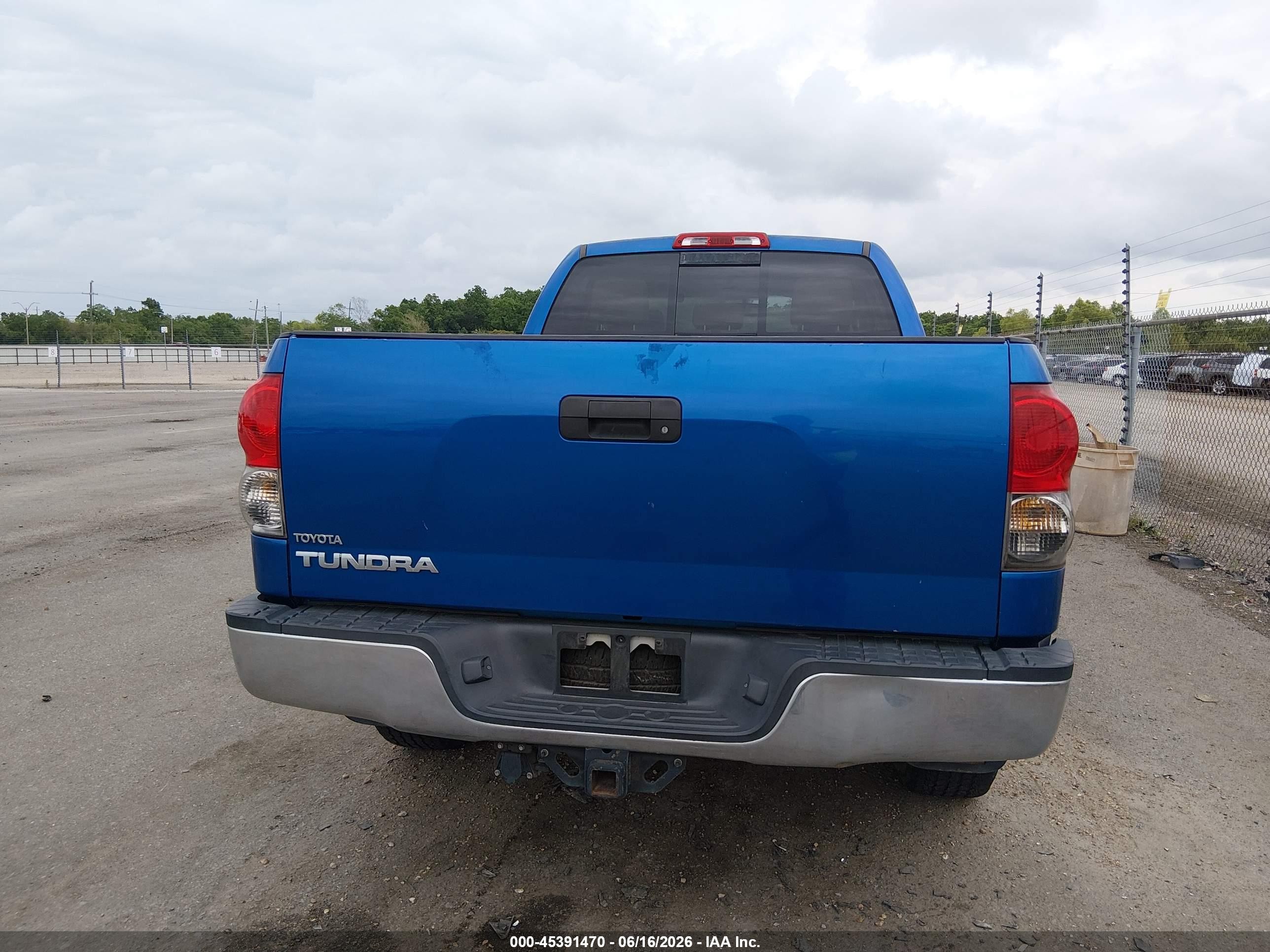 2008 Toyota Tundra Sr5 5.7l V8 Blue vin: 5TFRV54148X053232