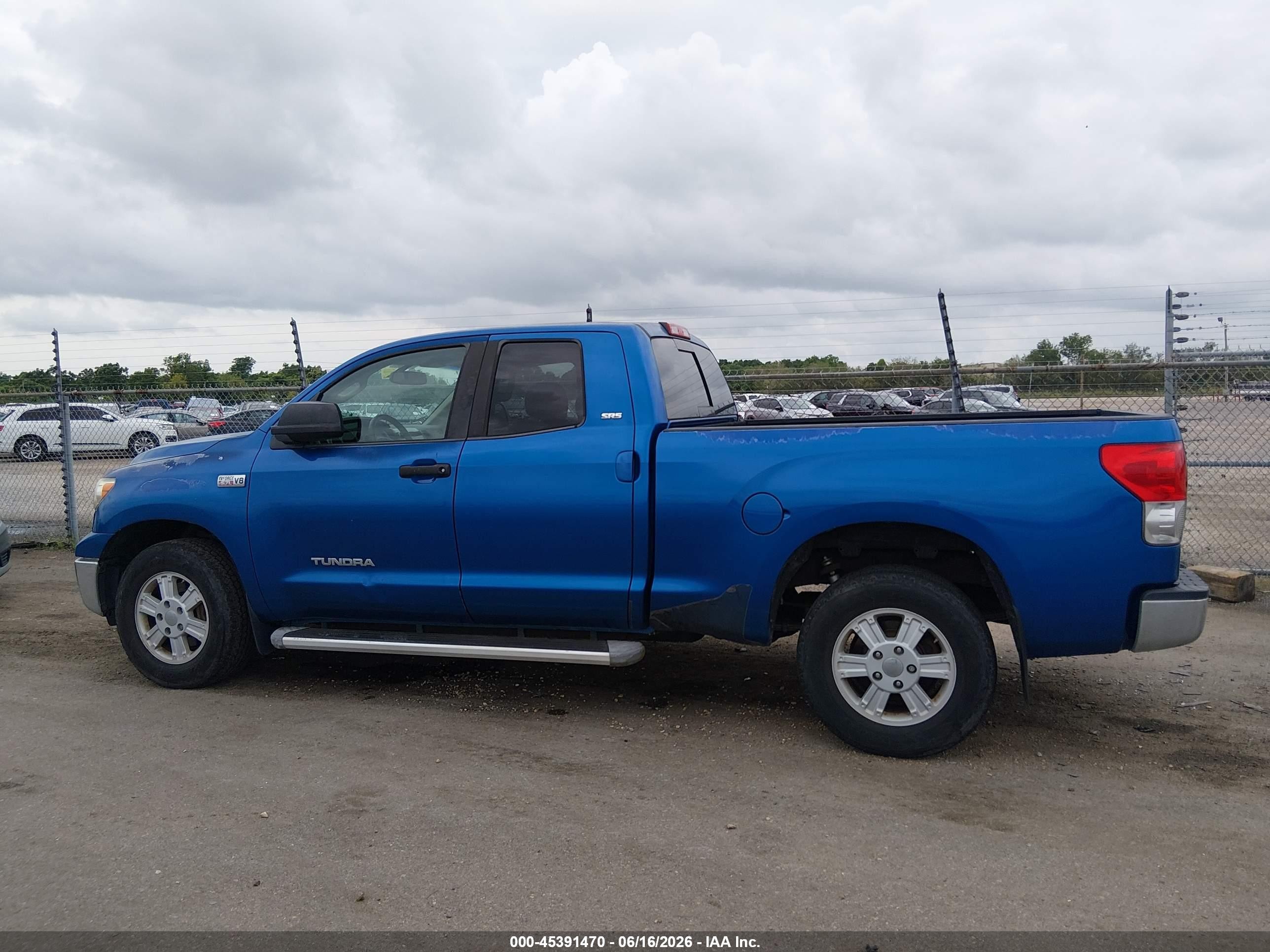 2008 Toyota Tundra Sr5 5.7l V8 Blue vin: 5TFRV54148X053232