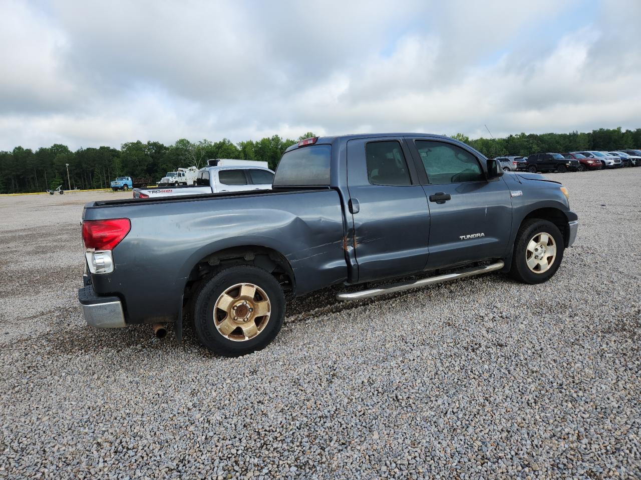 2008 Toyota Tundra Grade Blue vin: 5TFRV54148X063792 Damage: Right Cab Side, Dent(S) W/ Paint Dmg, 9 To 10 Inches
