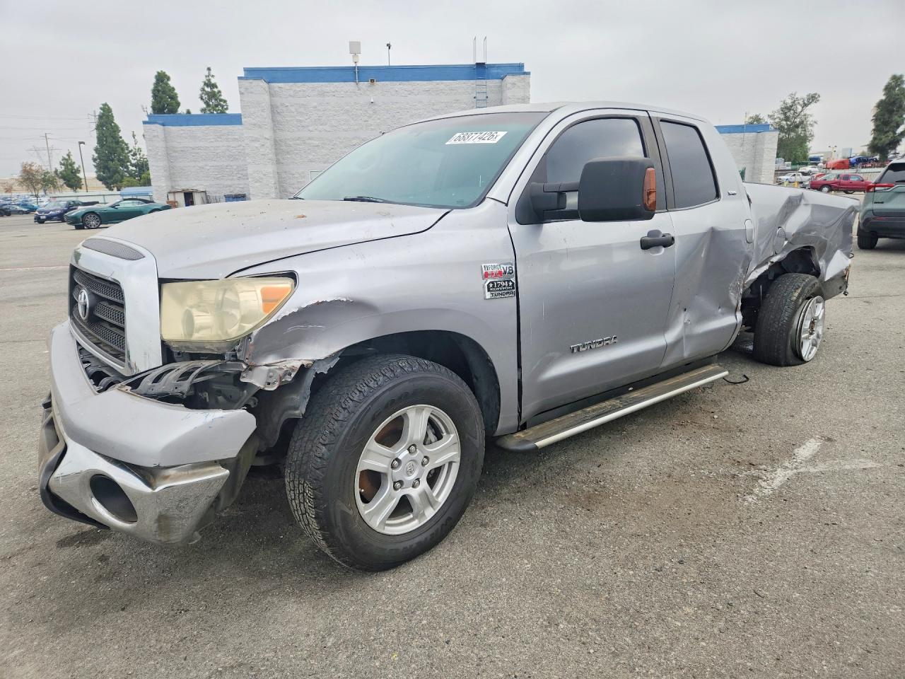 2007 Toyota Tundra Double Cab Sr5 Silver vin: 5TFRV54157X004037