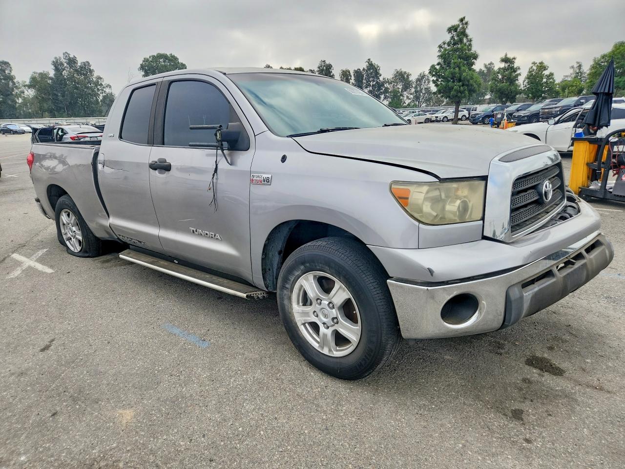 2007 Toyota Tundra Double Cab Sr5 Silver vin: 5TFRV54157X004037
