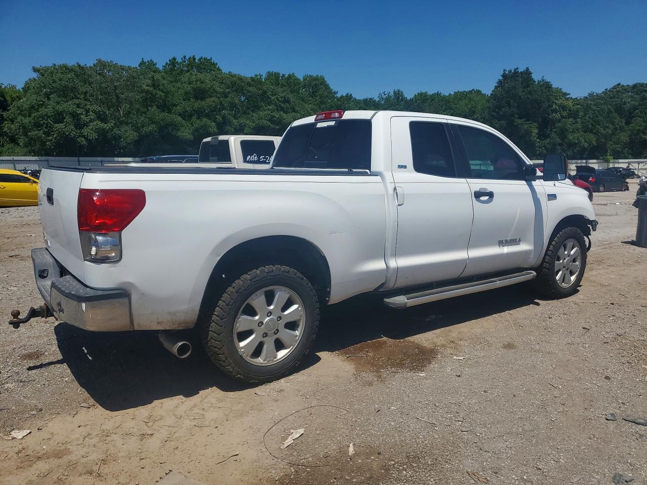 2007 Toyota Tundra Double Cab Sr5 White vin: 5TFRV54157X004720