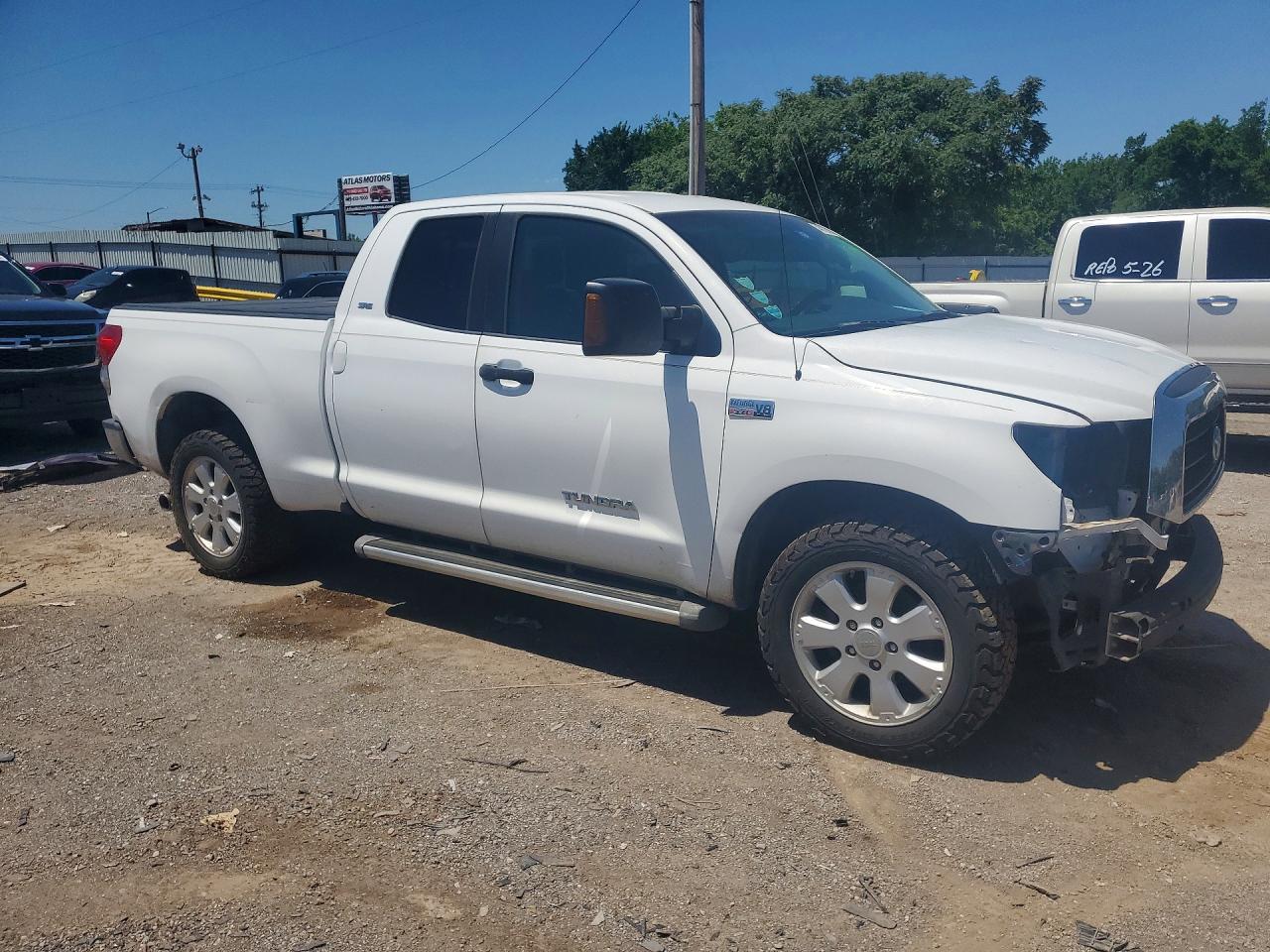 2007 Toyota Tundra Double Cab Sr5 White vin: 5TFRV54157X004720