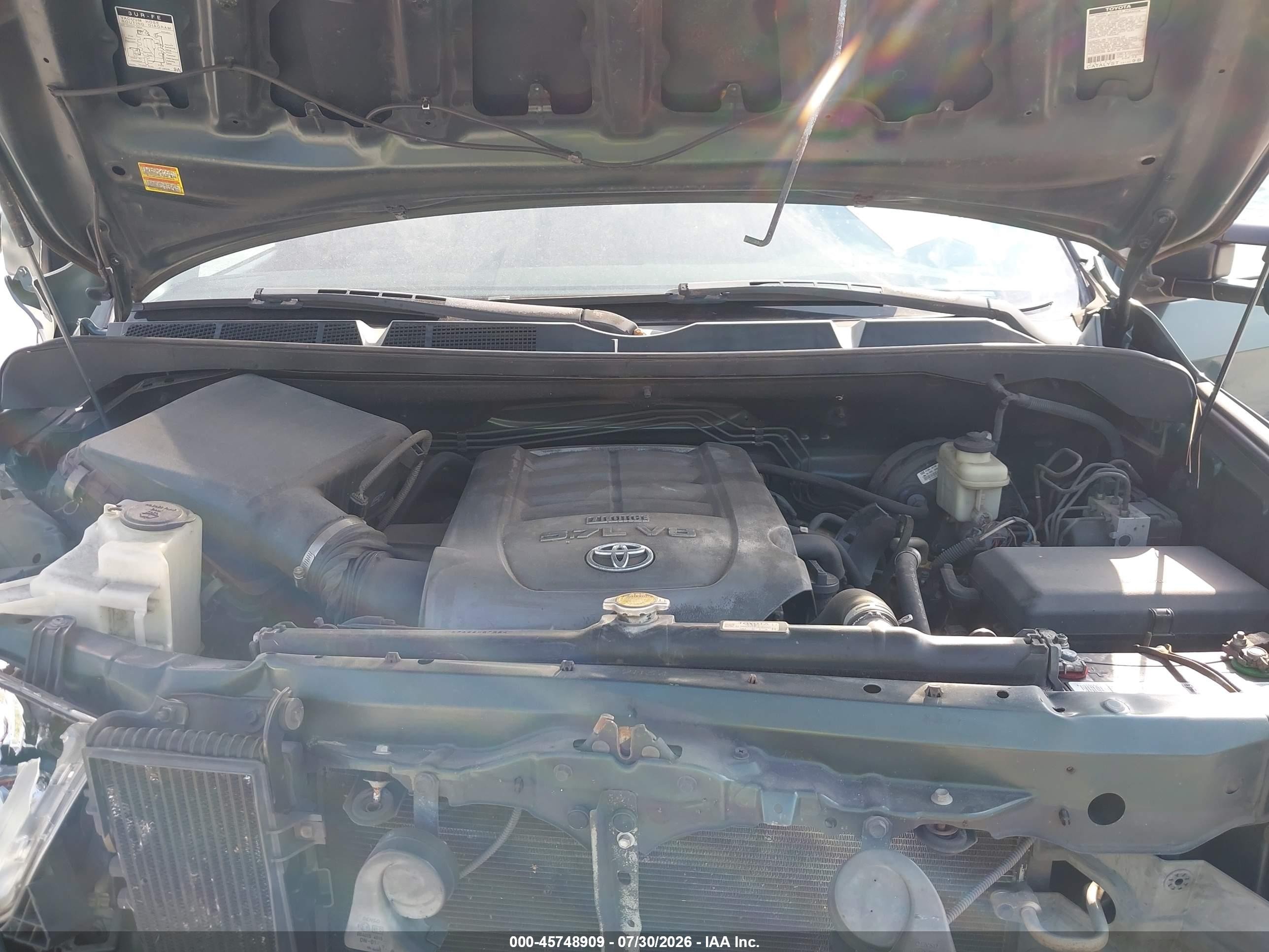 2007 Toyota Tundra Sr5 V8 Зеленый vin: 5TFRV54157X021730