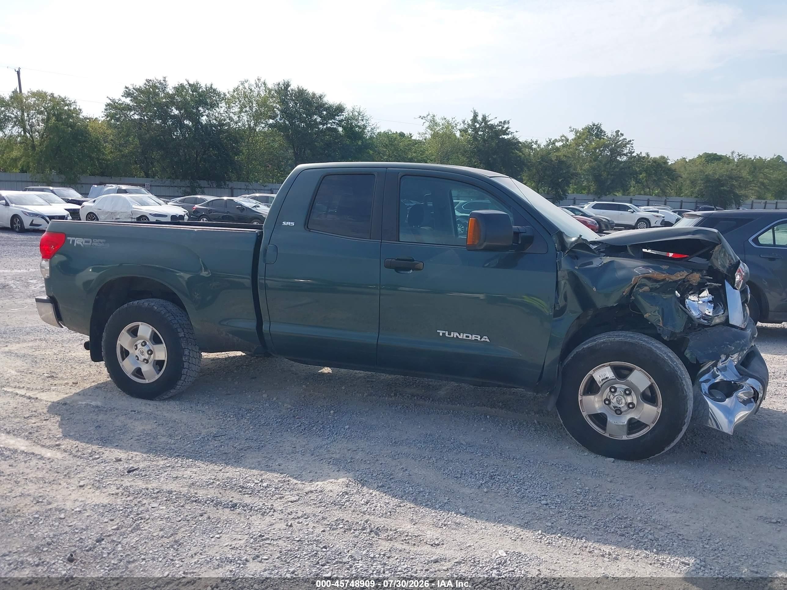2007 Toyota Tundra Sr5 V8 Зеленый vin: 5TFRV54157X021730