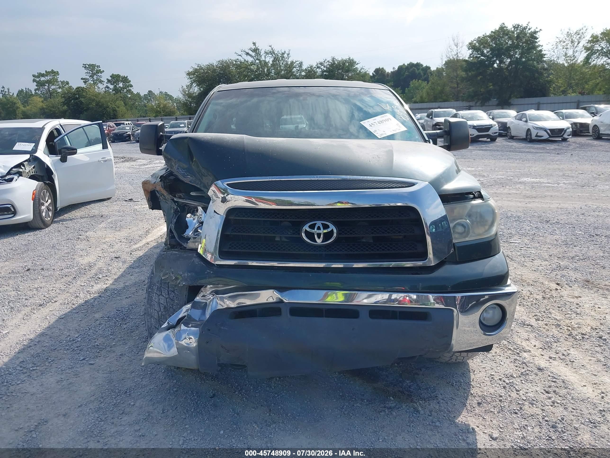 2007 Toyota Tundra Sr5 V8 Зеленый vin: 5TFRV54157X021730