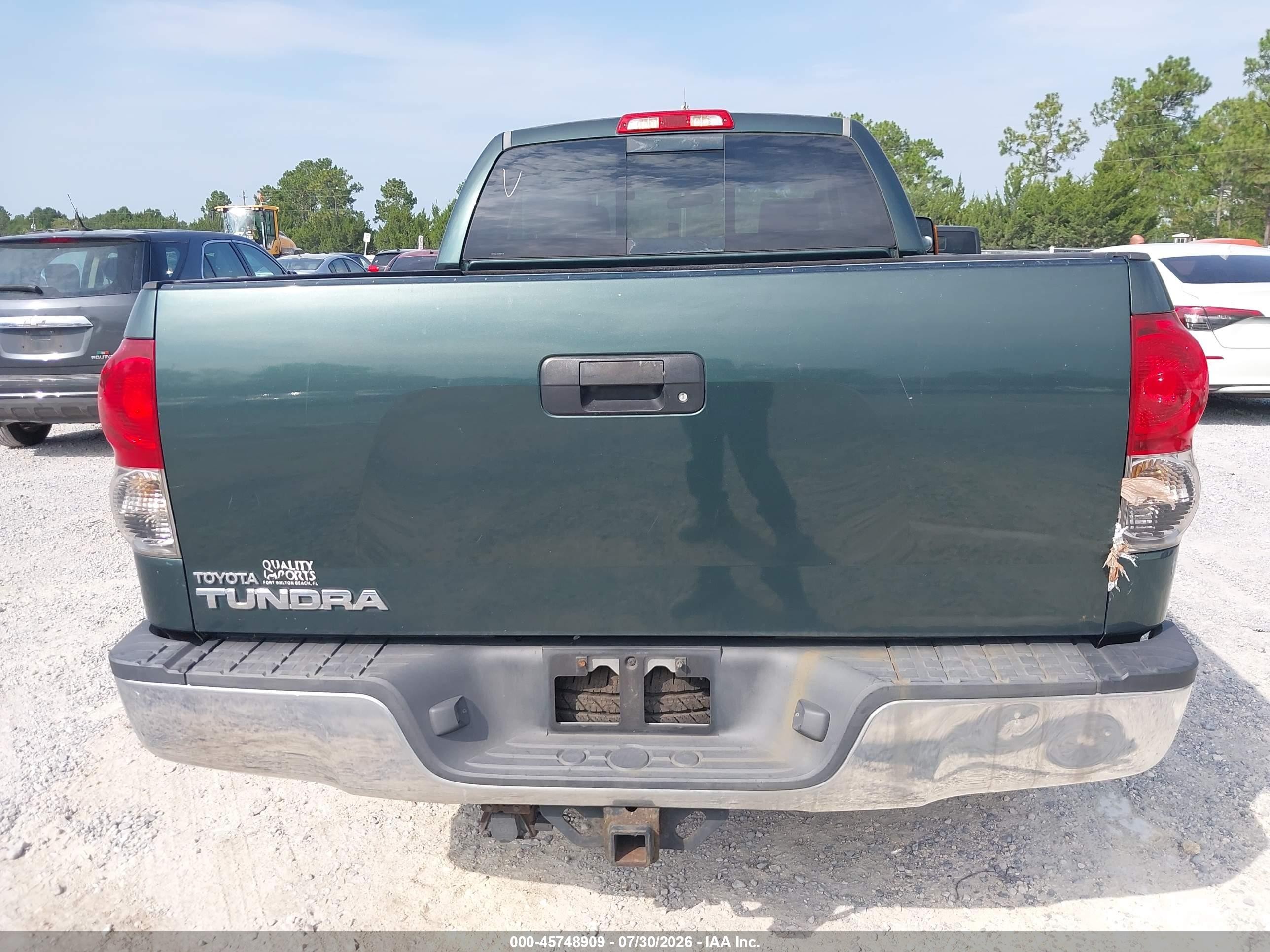 2007 Toyota Tundra Sr5 V8 Зеленый vin: 5TFRV54157X021730