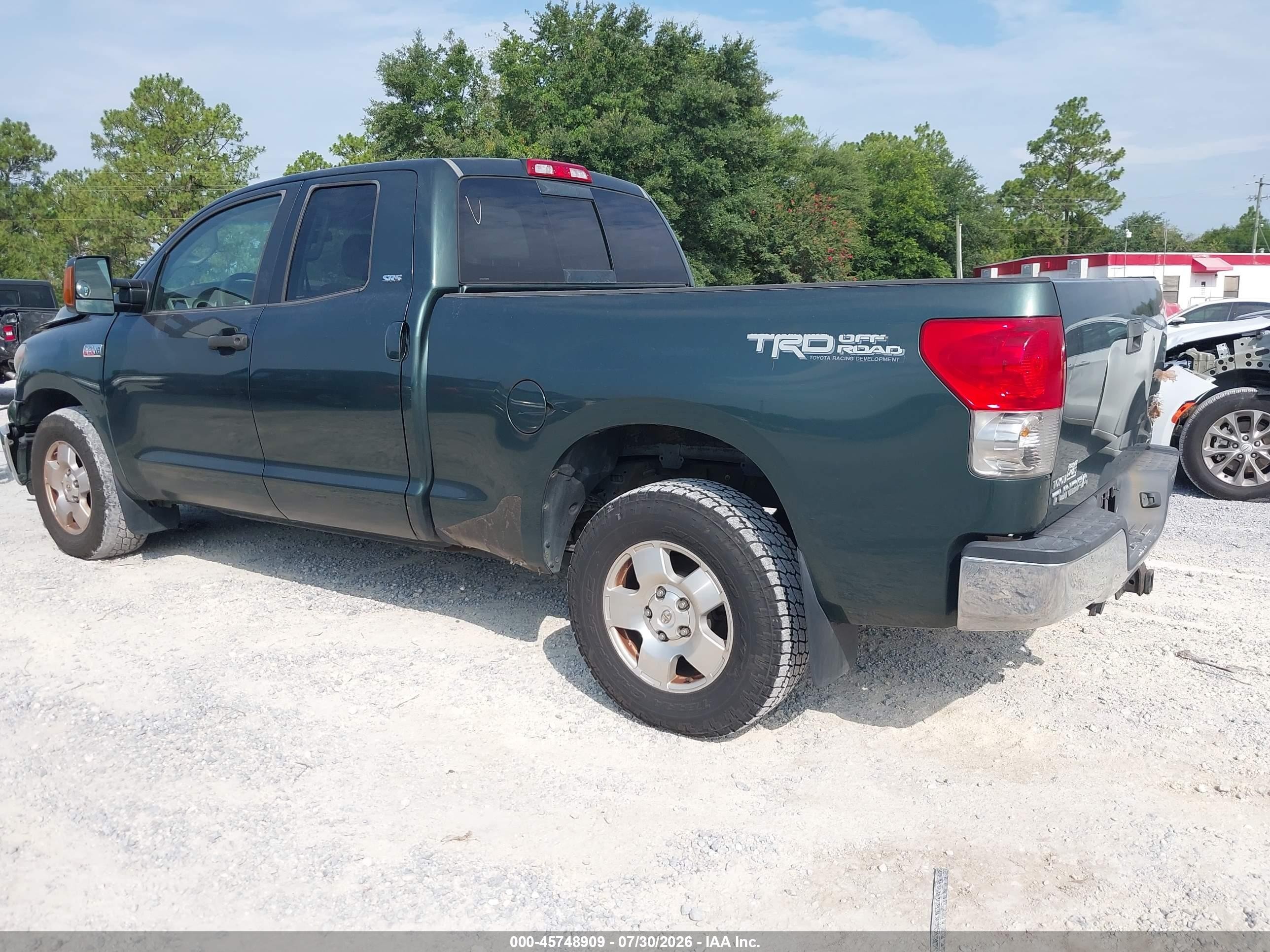 2007 Toyota Tundra Sr5 V8 Зеленый vin: 5TFRV54157X021730