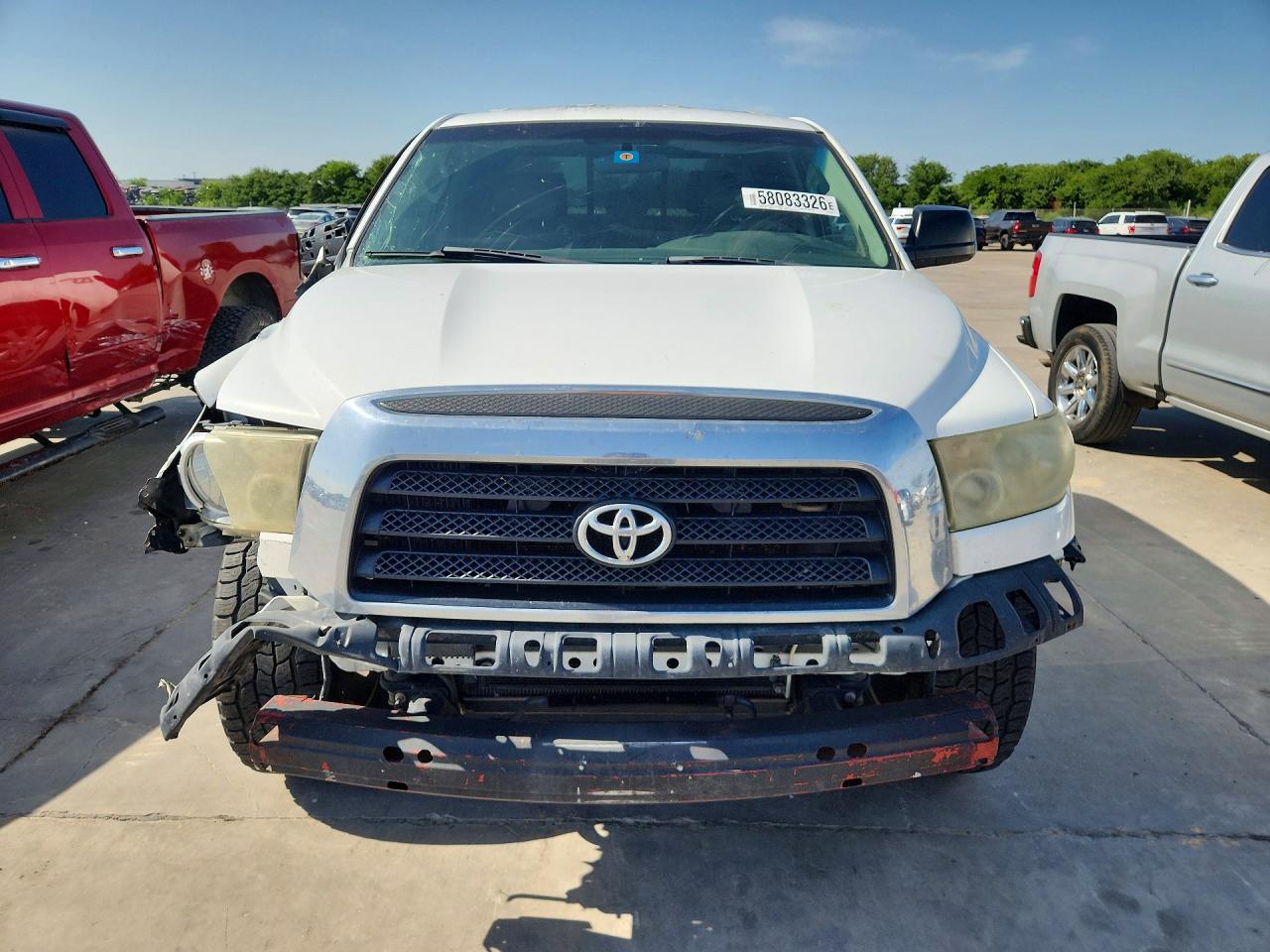 2008 Toyota Tundra Sr5 White vin: 5TFRV54158X035287
