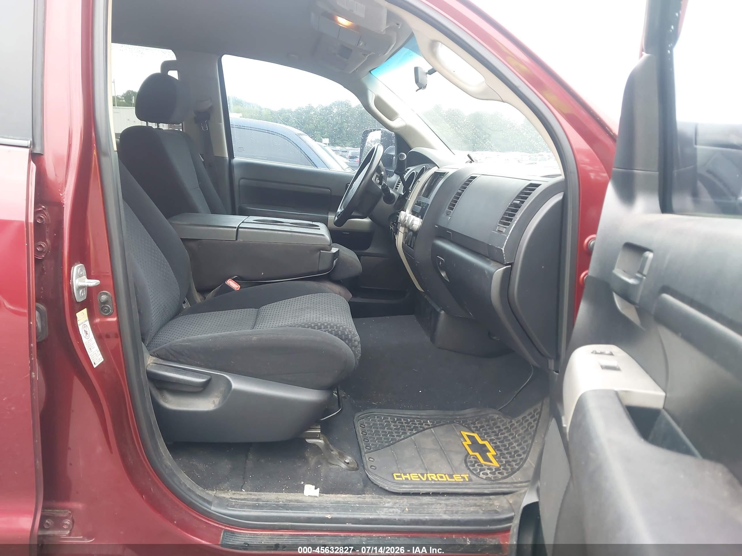 2007 Toyota Tundra Sr5 V8 Burgundy vin: 5TFRV54167X017721