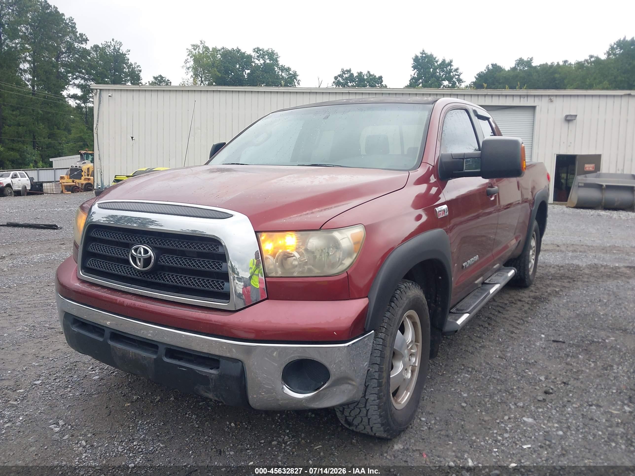 2007 Toyota Tundra Sr5 V8 Burgundy vin: 5TFRV54167X017721