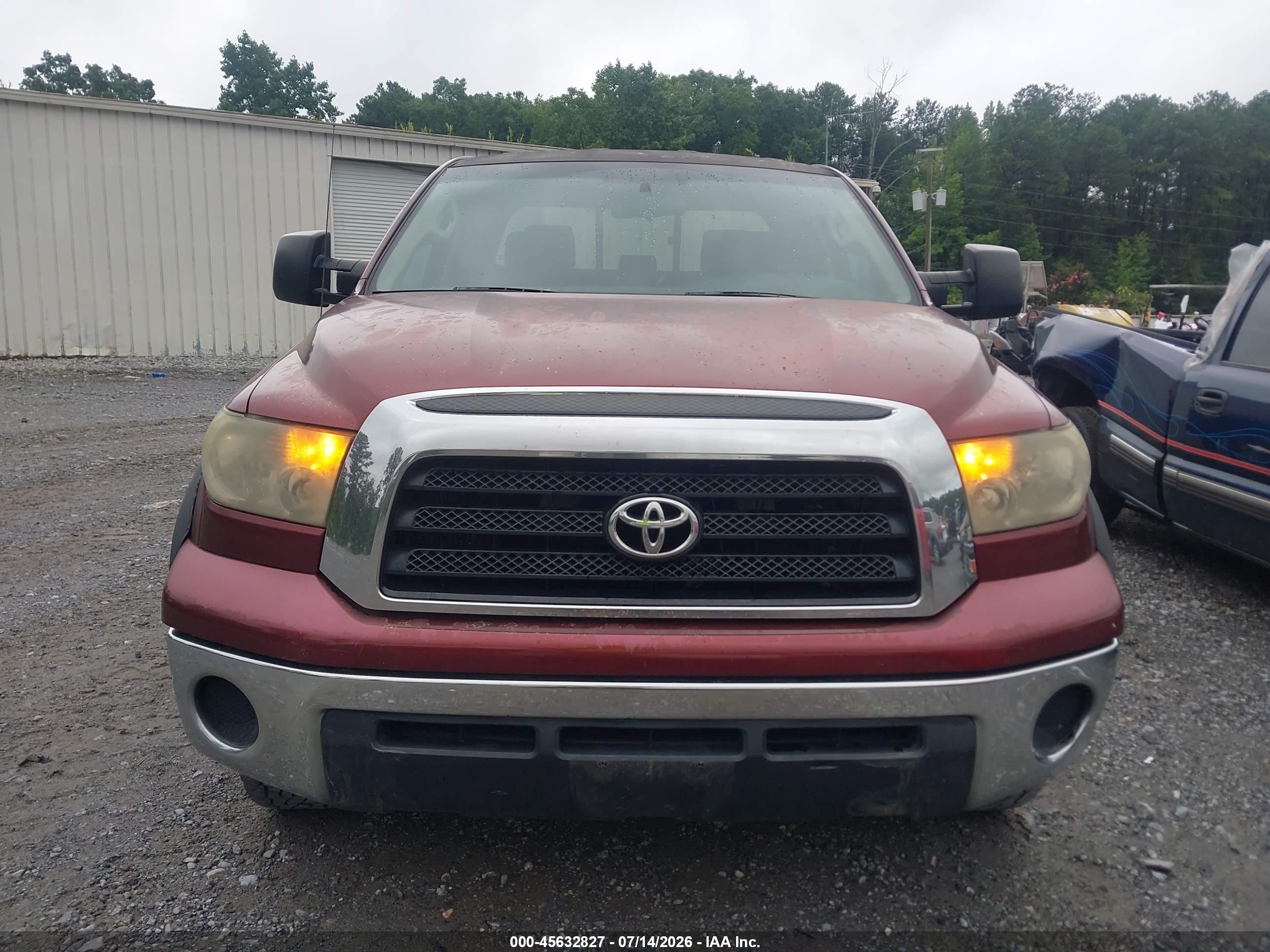 2007 Toyota Tundra Sr5 V8 Burgundy vin: 5TFRV54167X017721