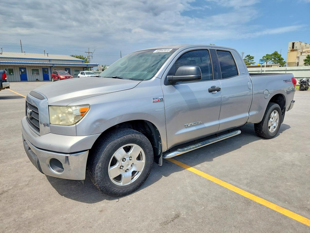 2007 Toyota Tundra Double Cab Sr5 Silver vin: 5TFRV54167X023826